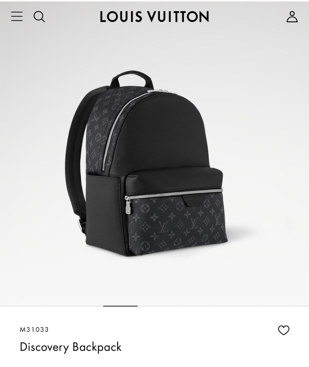 LOUIS VUITTON Черный рюкзак, фото 7