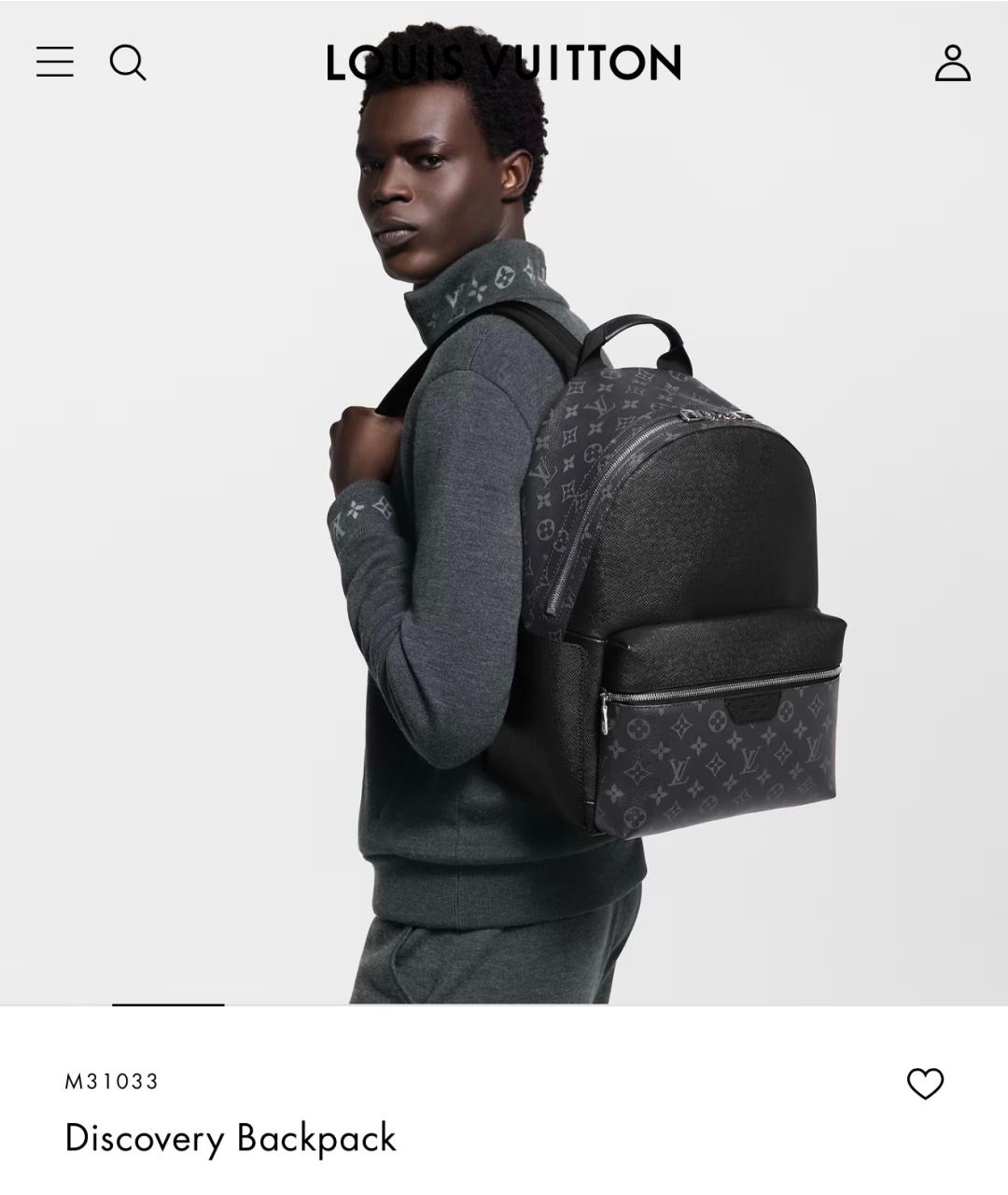 LOUIS VUITTON Черный рюкзак, фото 3