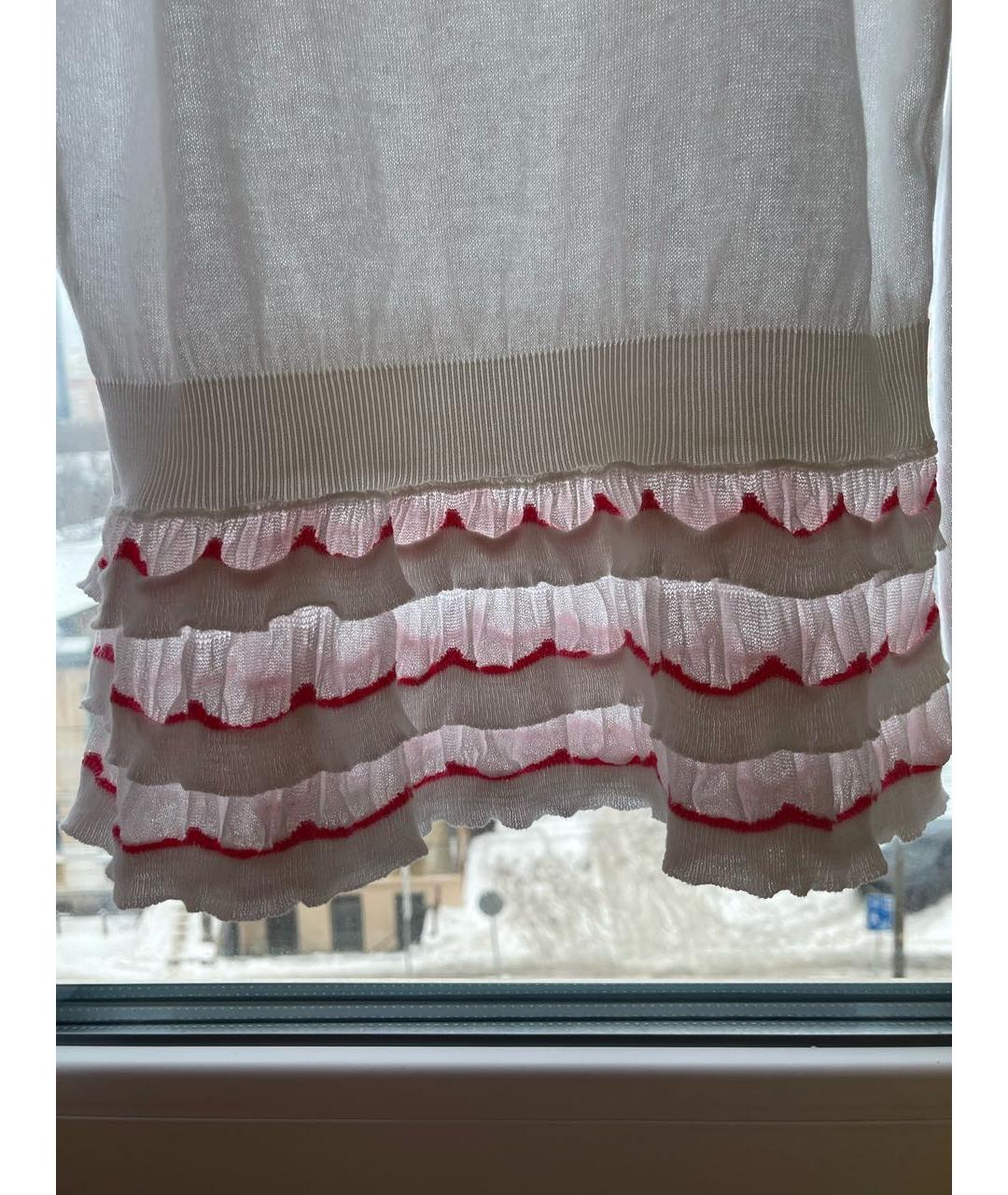 RED VALENTINO Белый хлопковый джемпер / свитер, фото 6