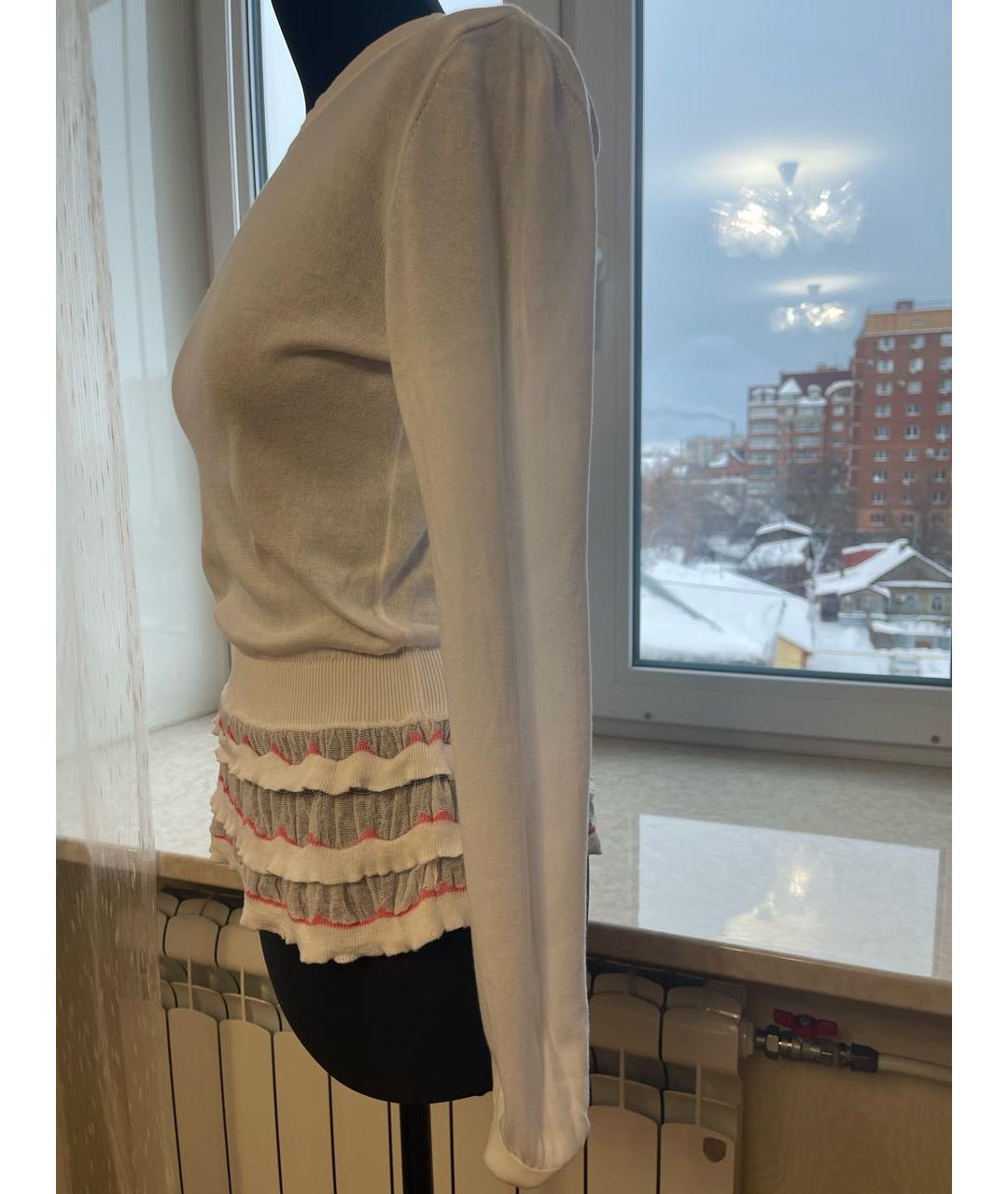 RED VALENTINO Белый хлопковый джемпер / свитер, фото 2