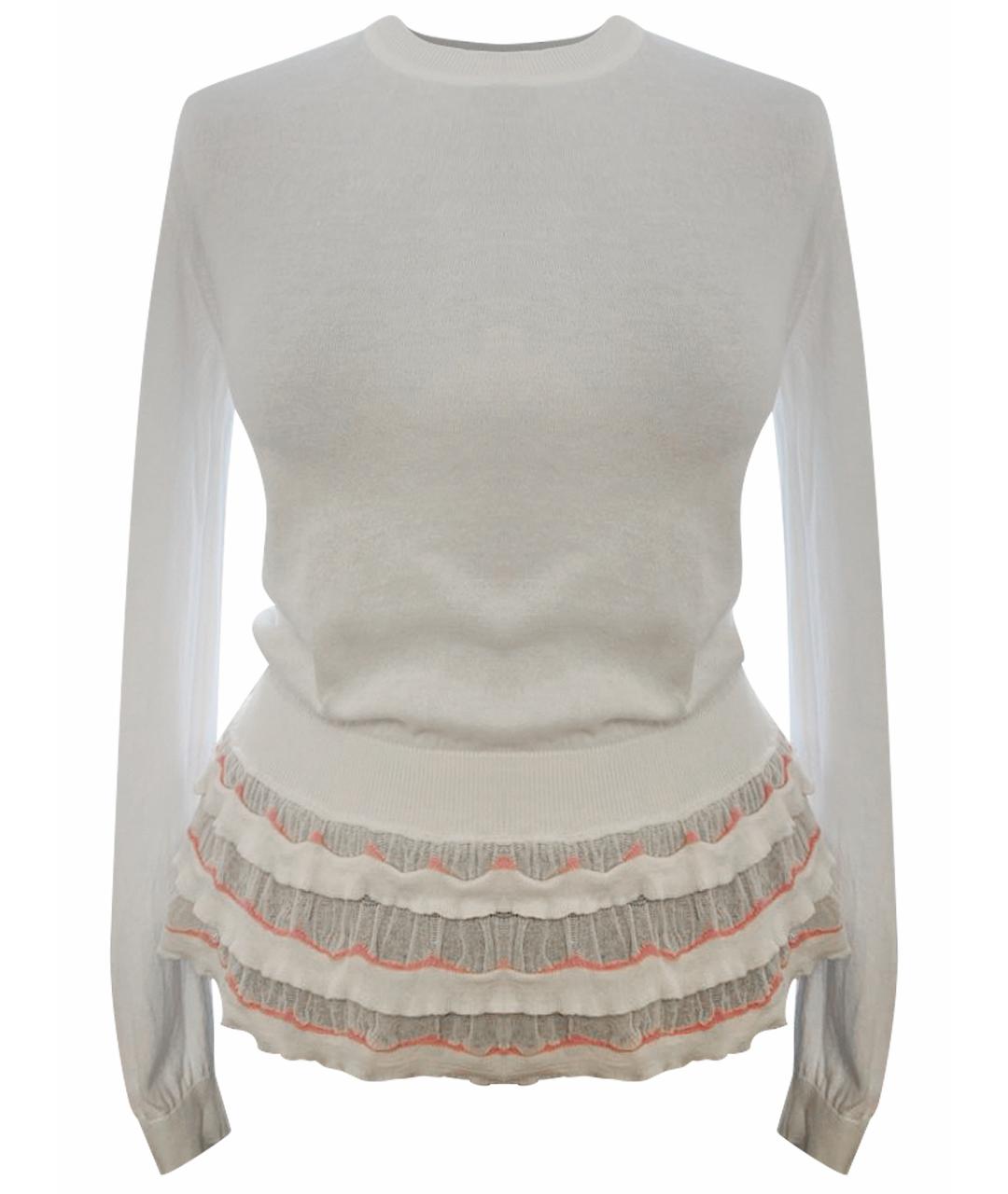 RED VALENTINO Белый хлопковый джемпер / свитер, фото 1