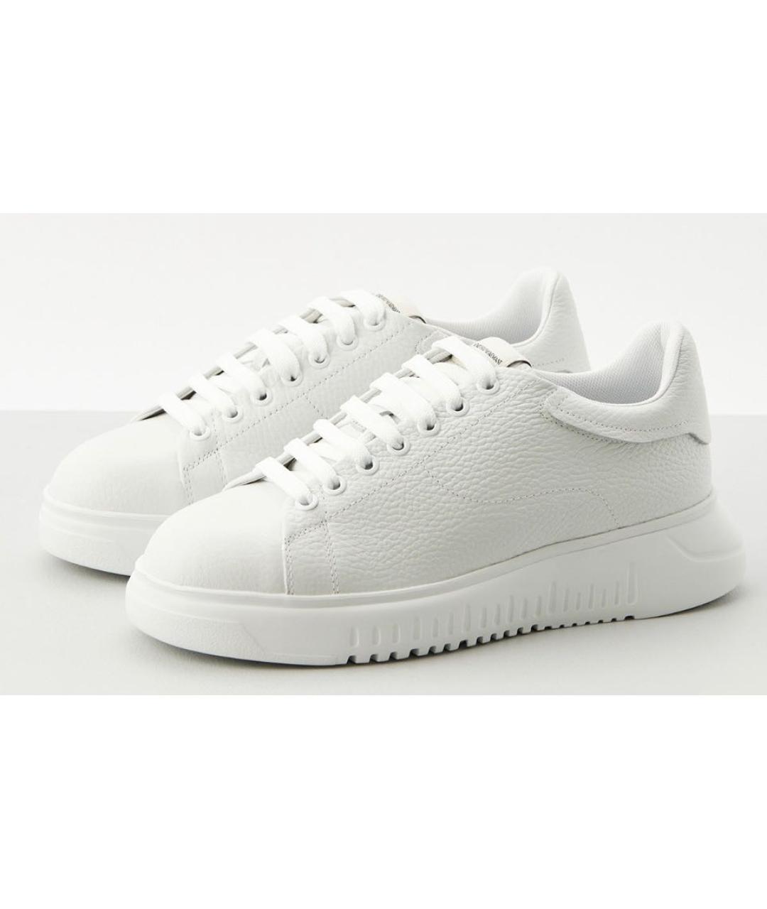 EMPORIO ARMANI Белые кожаные кроссовки, фото 2