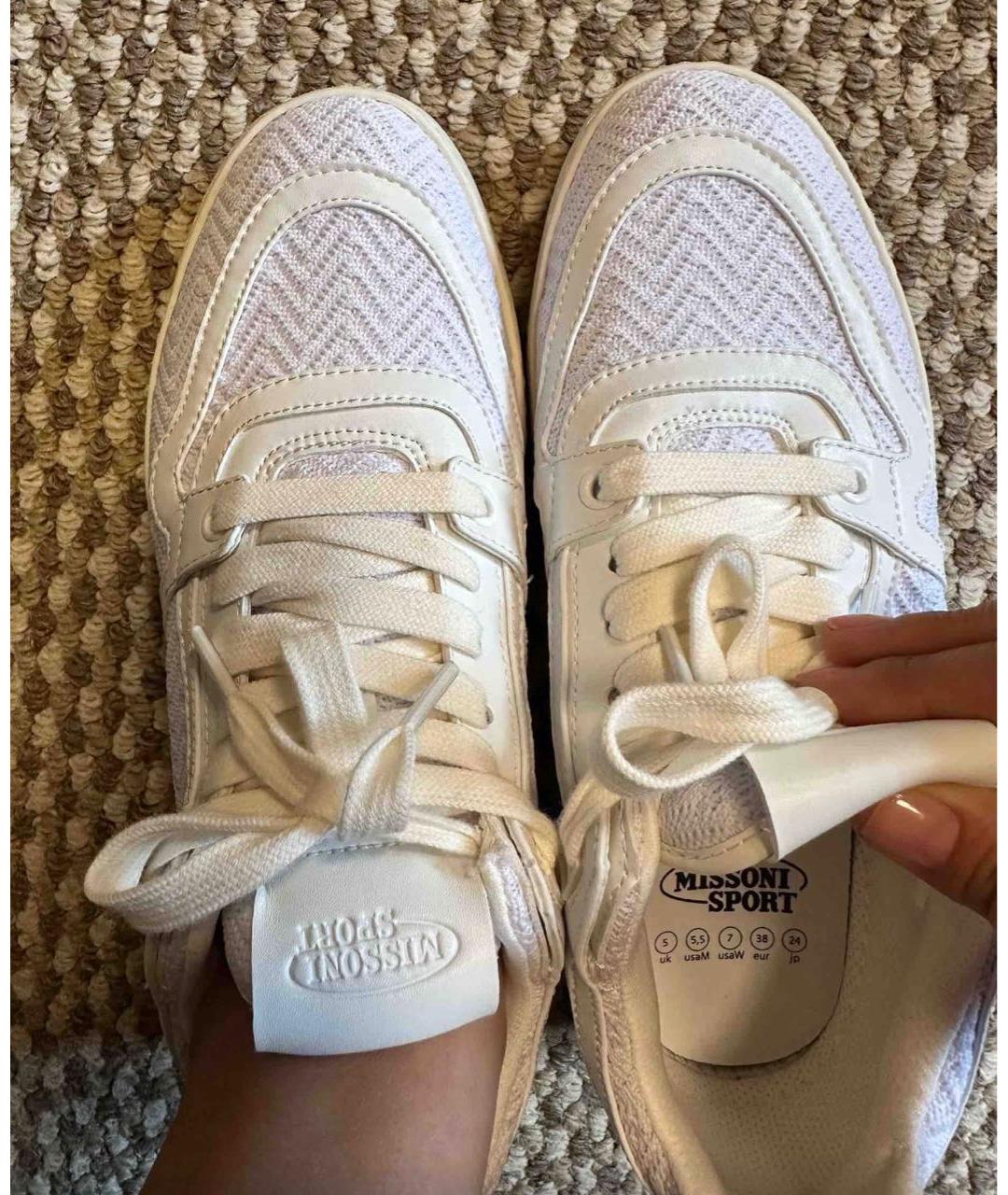 MISSONI Белые текстильные кроссовки, фото 7