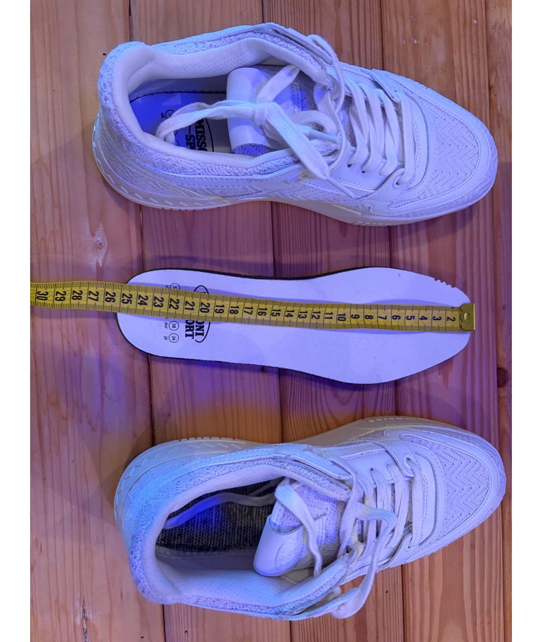 MISSONI Белые текстильные кроссовки, фото 5