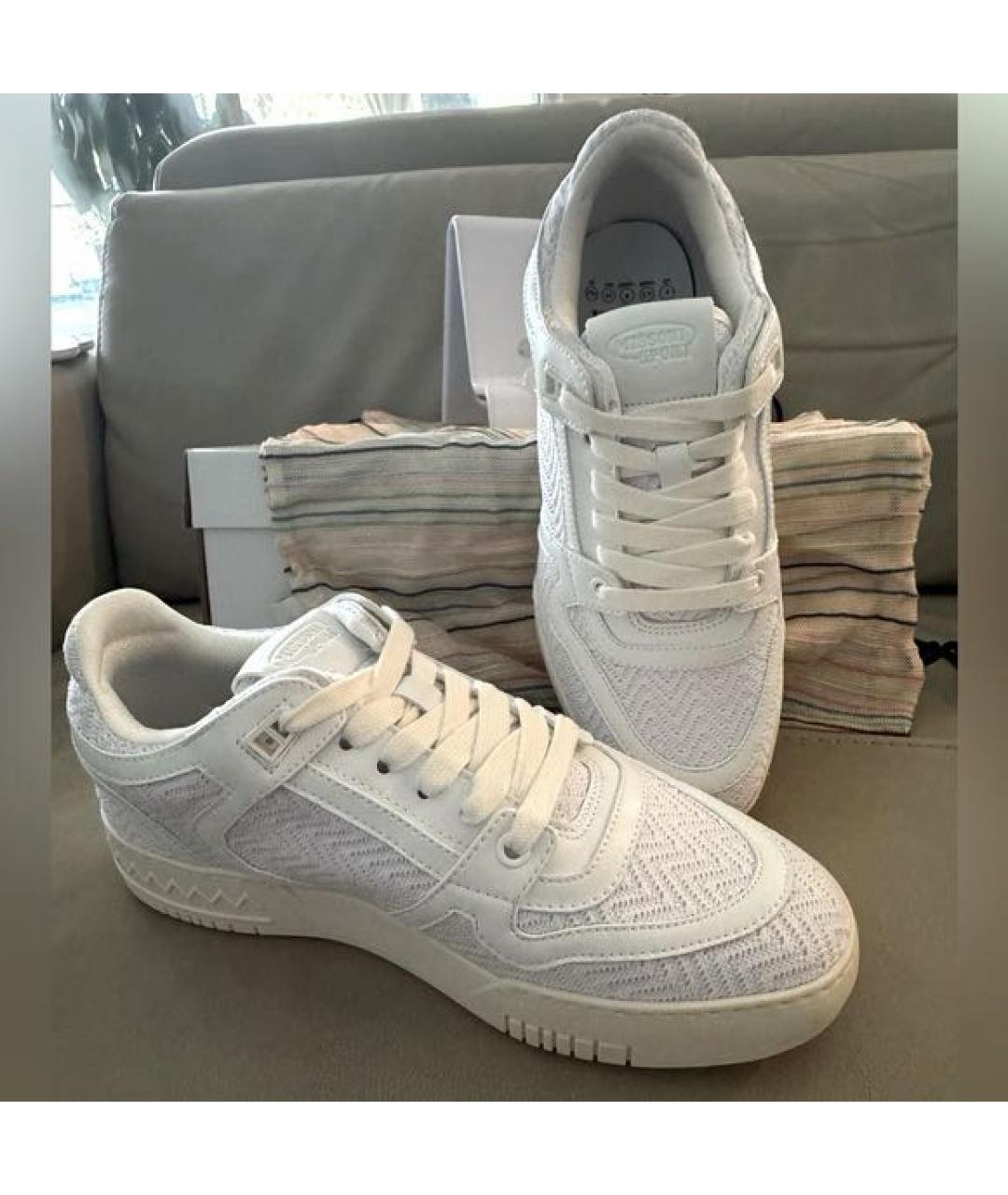 MISSONI Белые текстильные кроссовки, фото 8