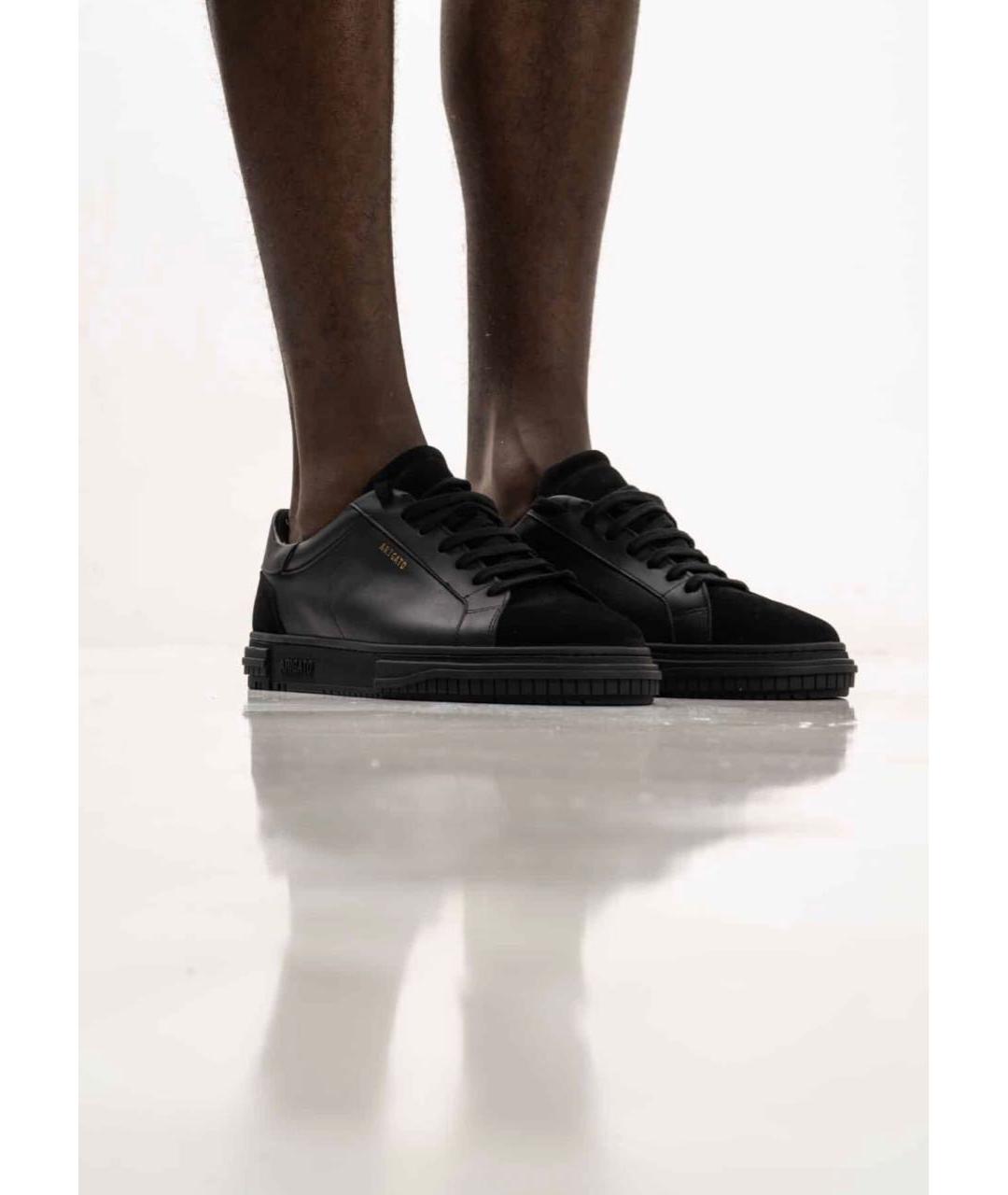 AXEL ARIGATO Черные кожаные низкие кроссовки / кеды, фото 6