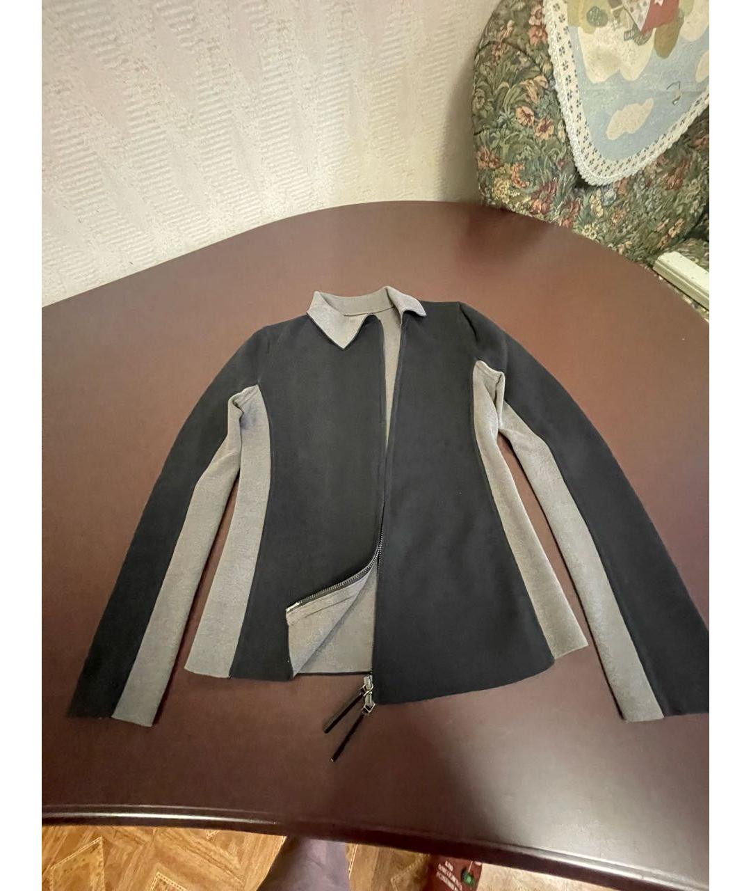 EMPORIO ARMANI Черный хлопковый жакет/пиджак, фото 4