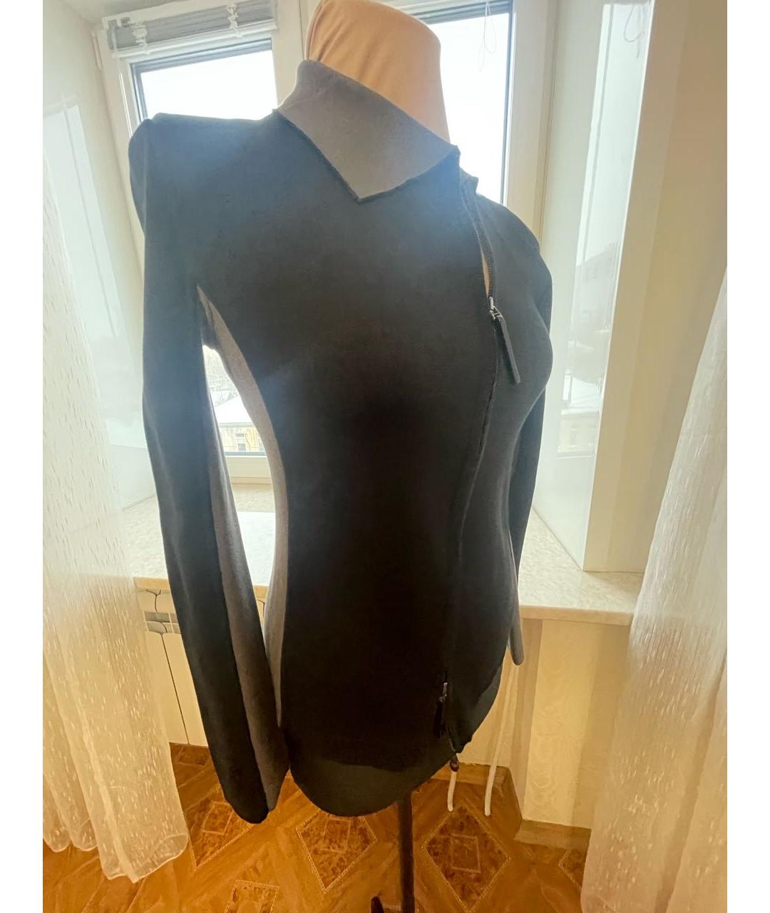 EMPORIO ARMANI Черный хлопковый жакет/пиджак, фото 3