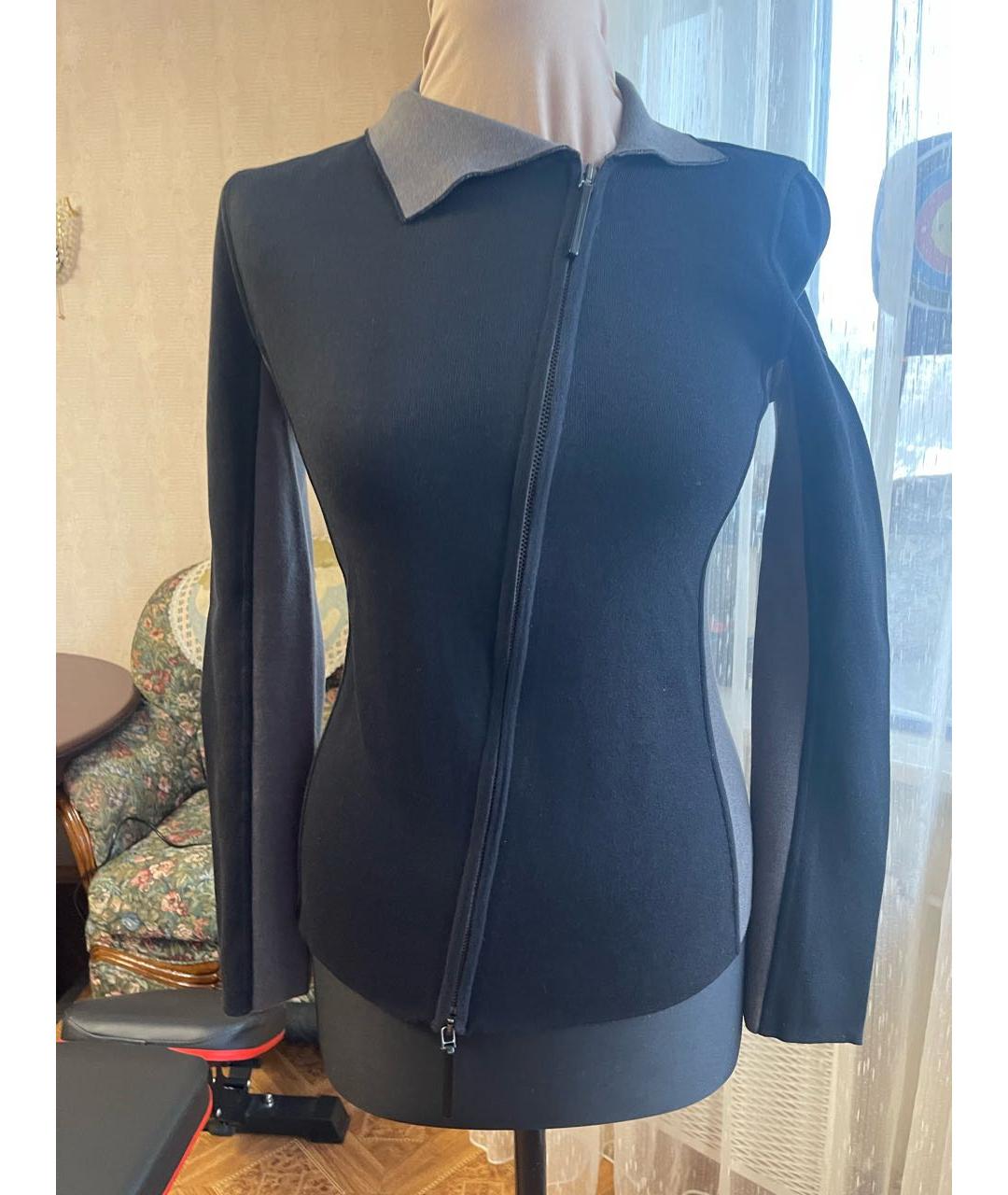EMPORIO ARMANI Черный хлопковый жакет/пиджак, фото 6