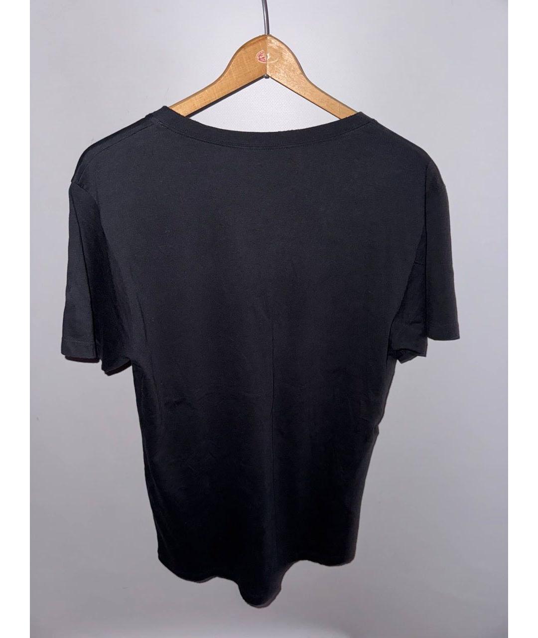 GUCCI Черная хлопковая футболка, фото 2