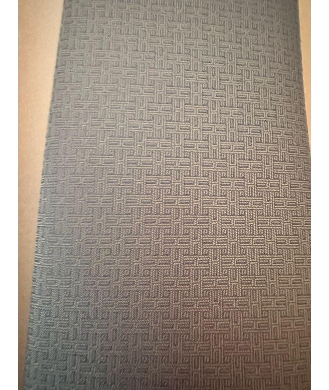 HERMES Голубой шелковый галстук, фото 4