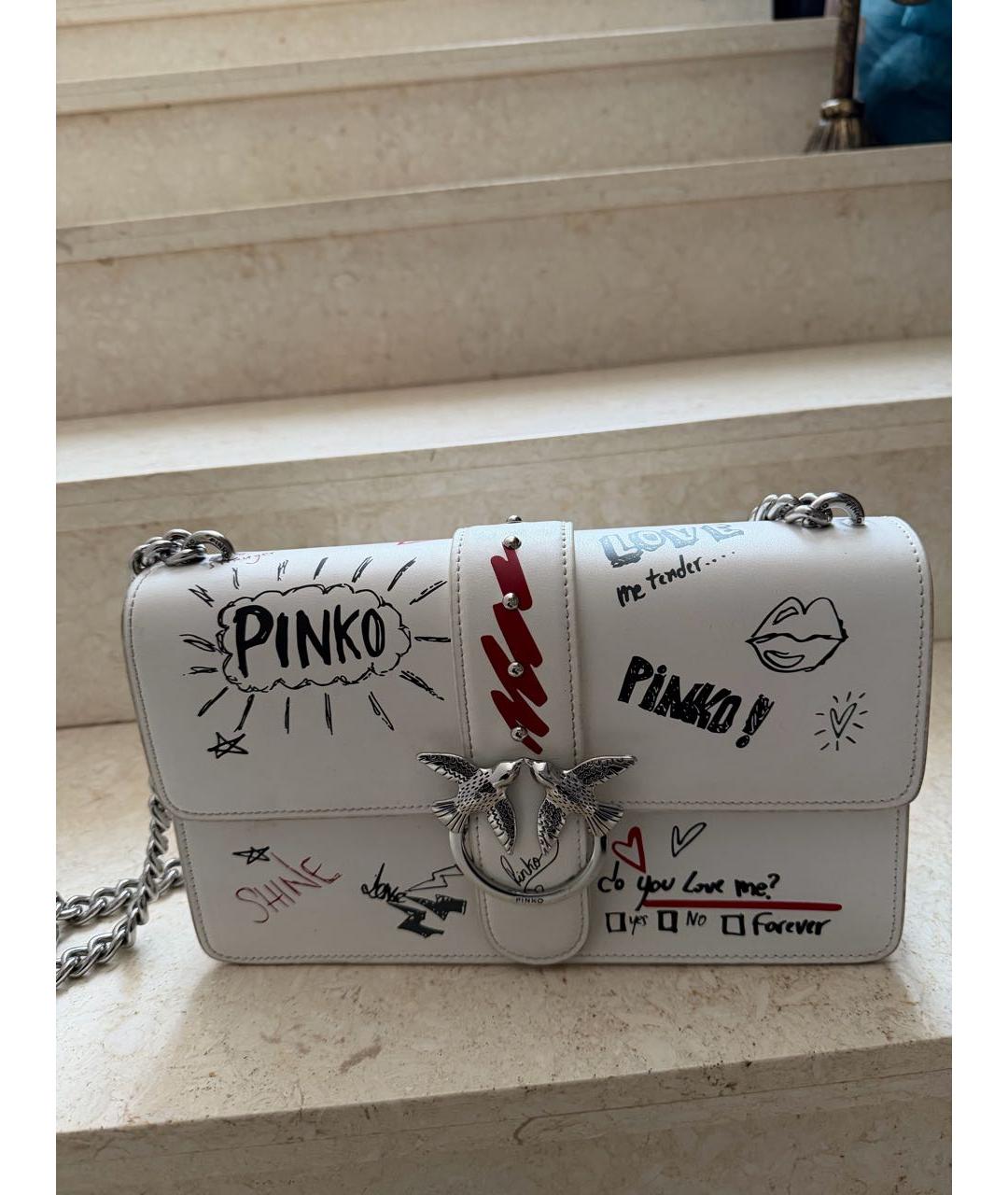 PINKO Белая сумка через плечо, фото 5