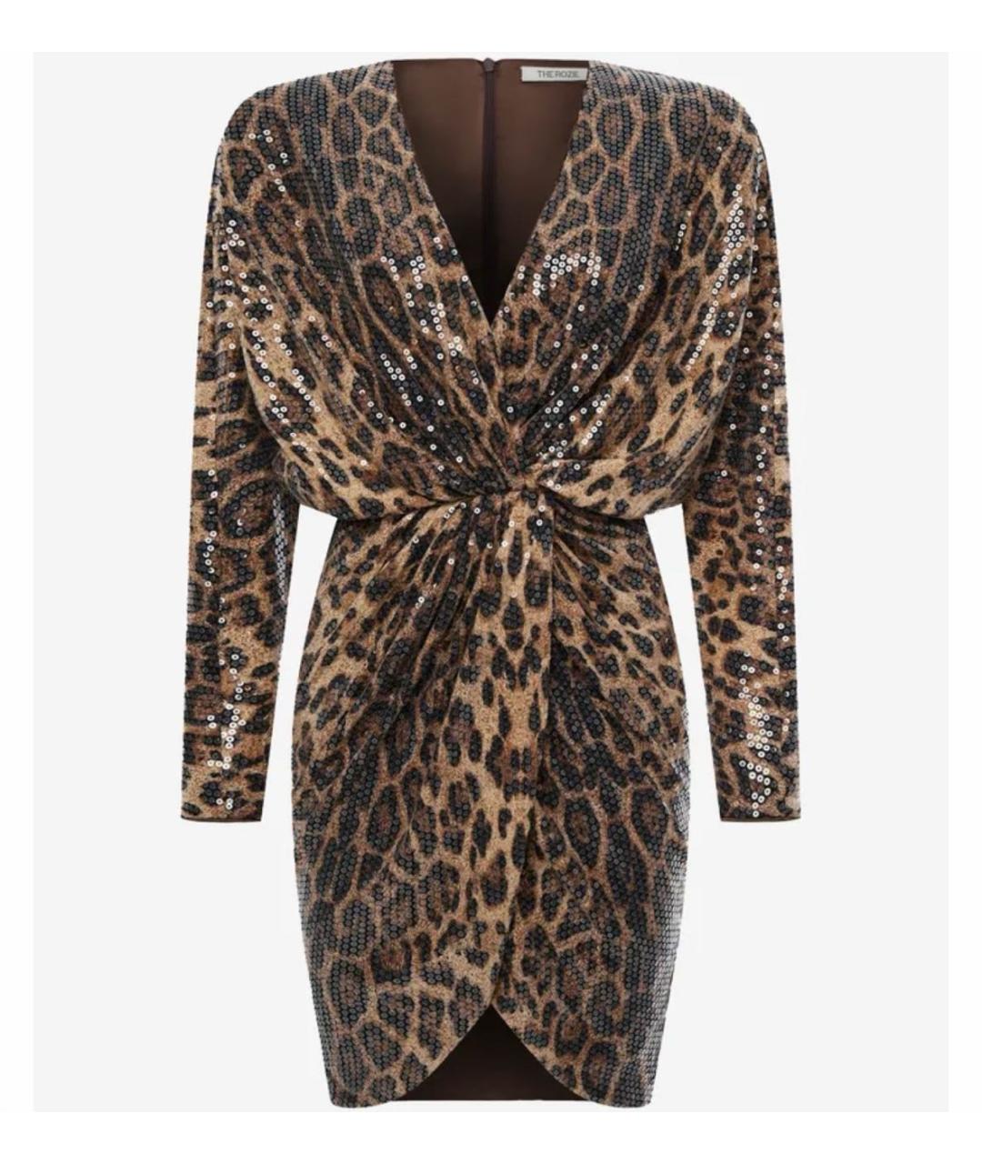 ROZIECORSETS Коричневое полиэстеровое коктейльное платье, фото 9