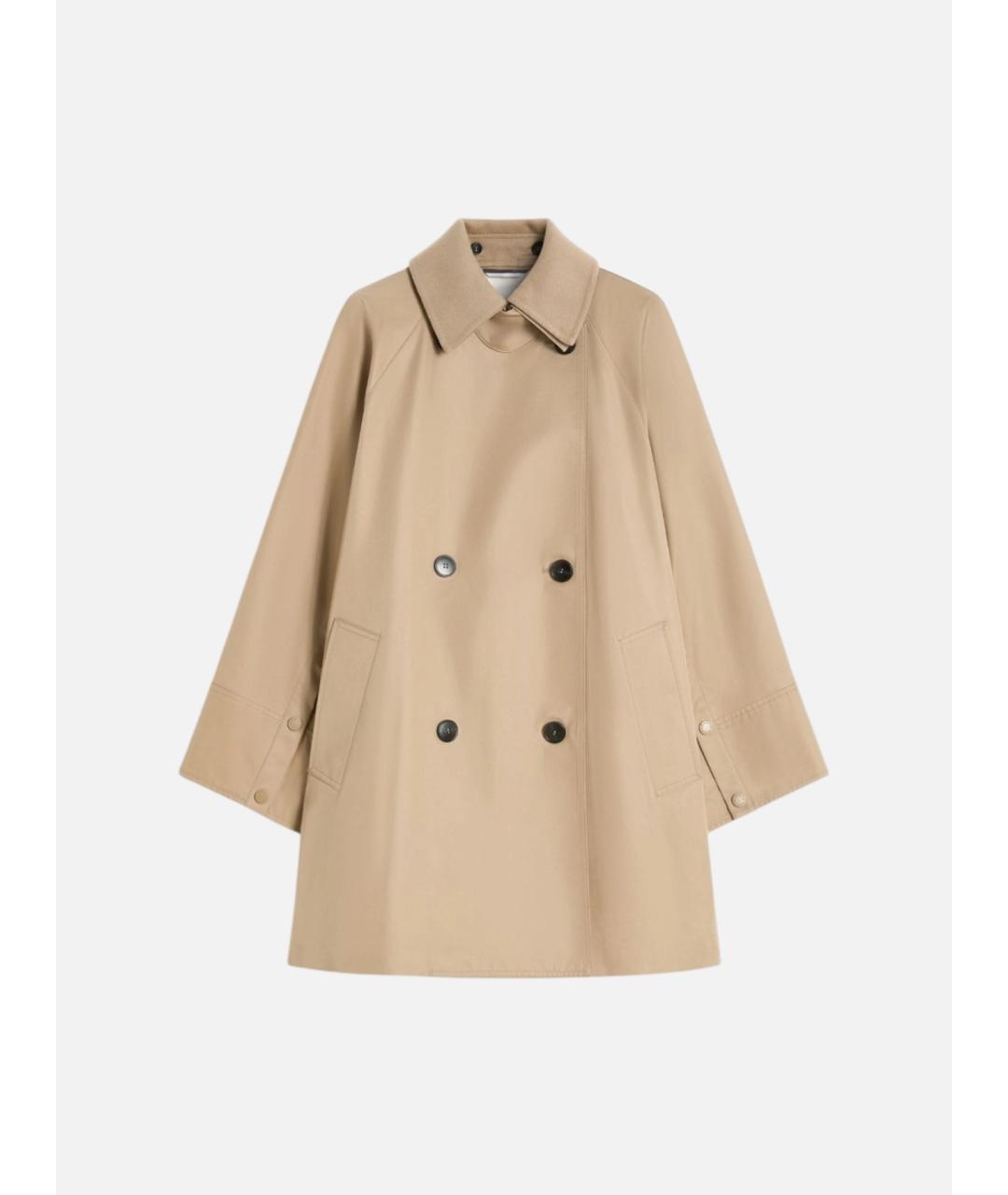 WEEKEND MAX MARA Бежевый хлопковый тренч/плащ, фото 6
