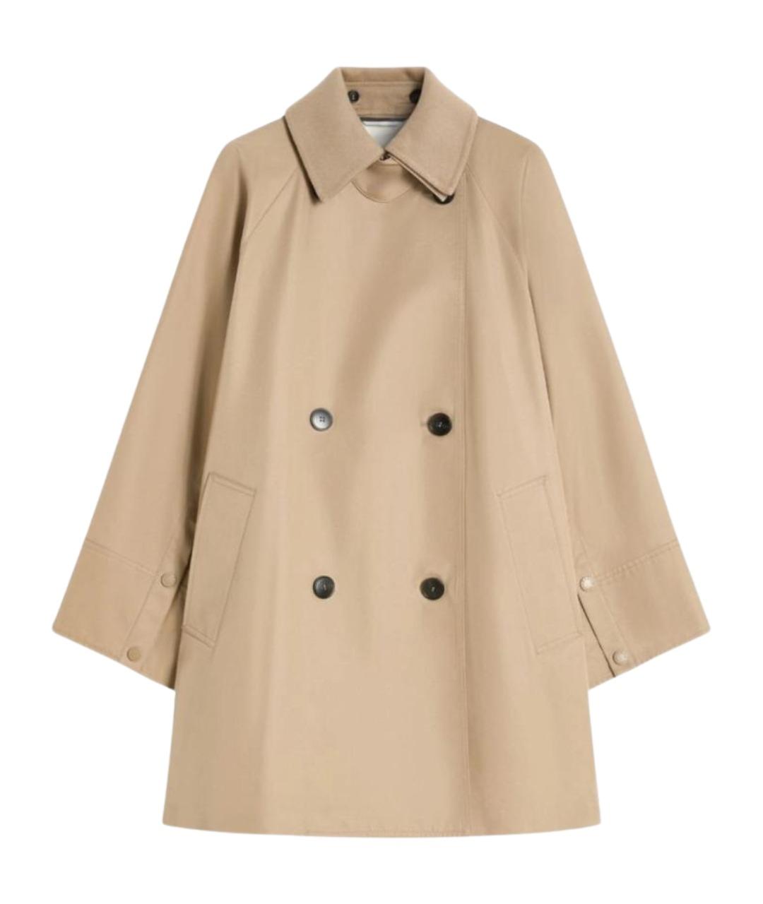 WEEKEND MAX MARA Бежевый хлопковый тренч/плащ, фото 1