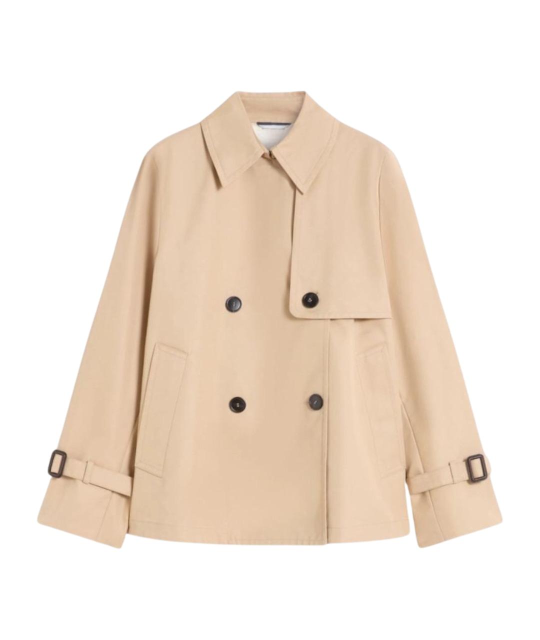WEEKEND MAX MARA Бежевый хлопковый тренч/плащ, фото 1