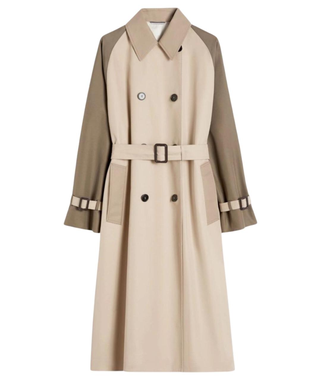 WEEKEND MAX MARA Бежевый хлопковый тренч/плащ, фото 1