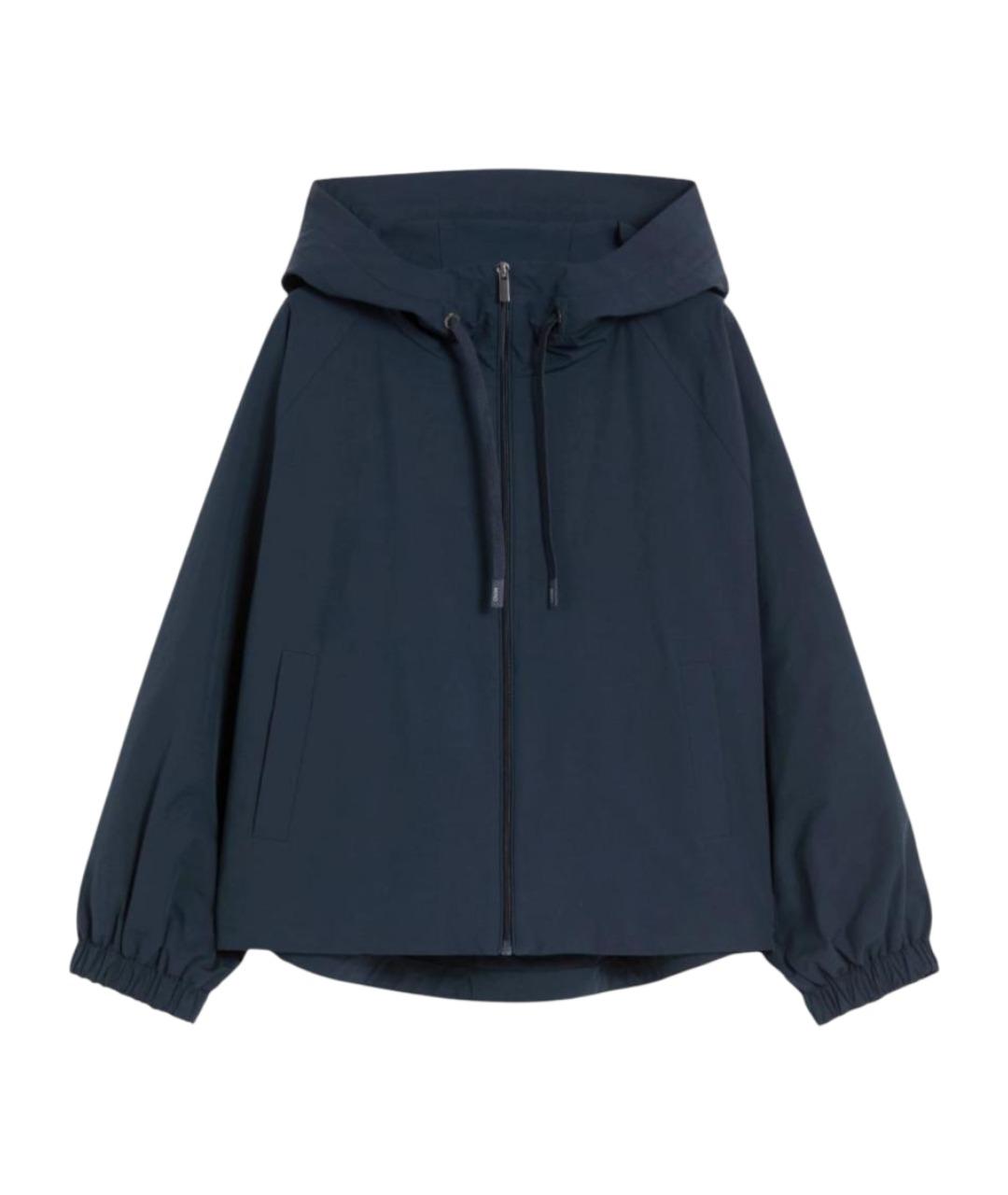 WEEKEND MAX MARA Темно-синяя полиэстеровая куртка, фото 1