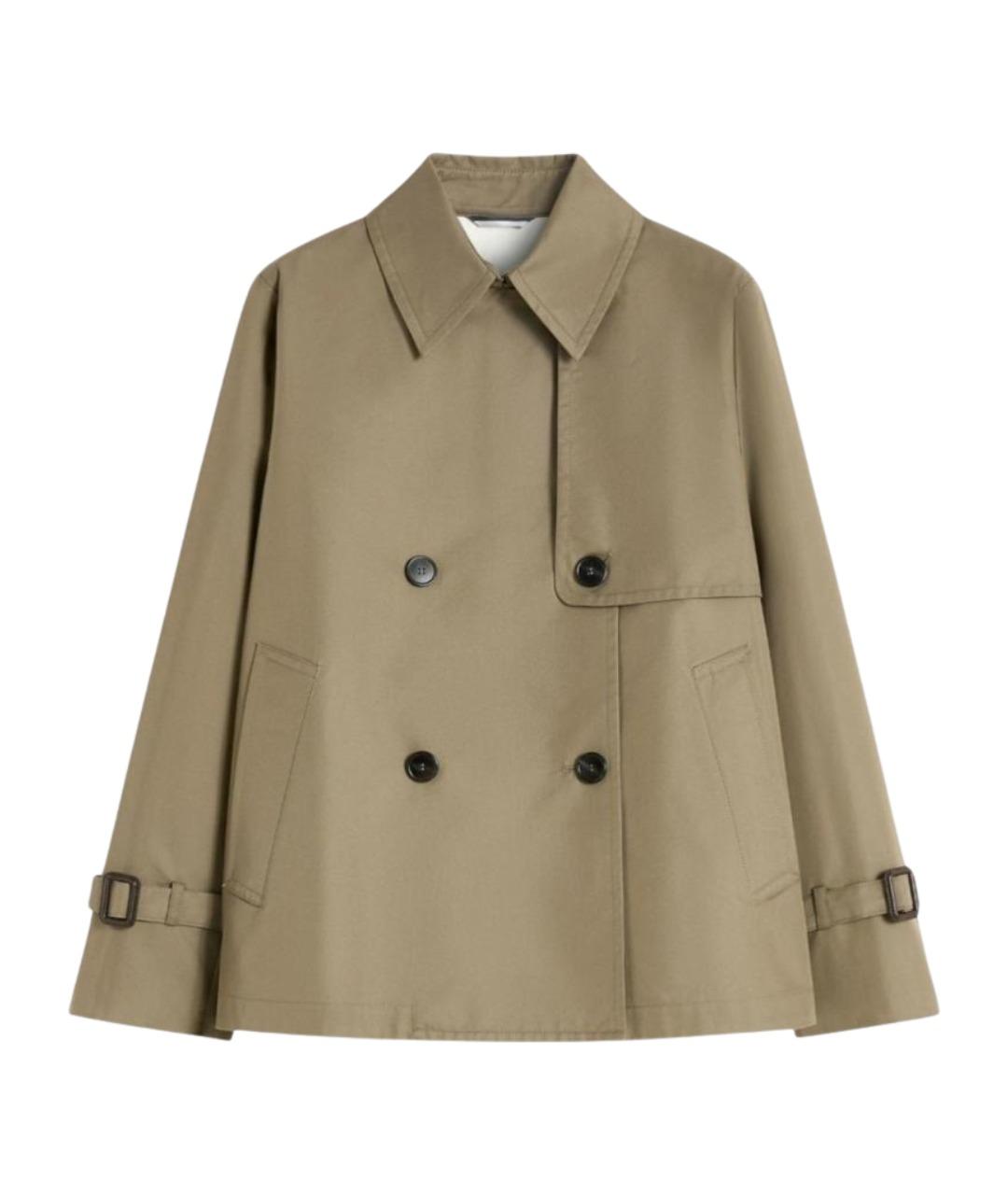 WEEKEND MAX MARA Зеленый хлопковый тренч/плащ, фото 1