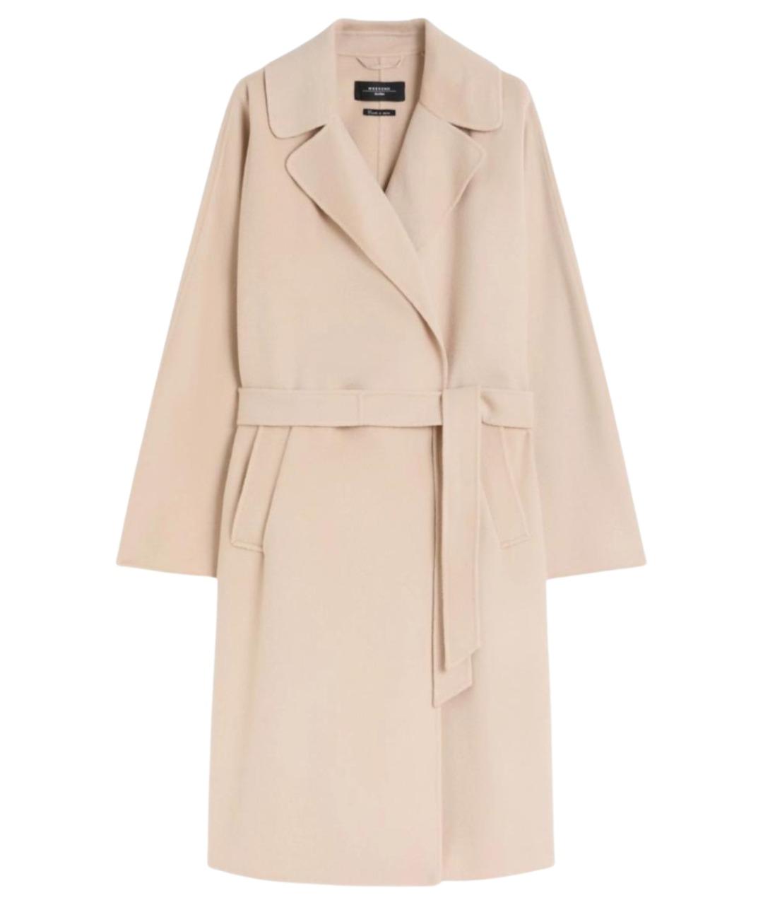 WEEKEND MAX MARA Бежевое шерстяное пальто, фото 1