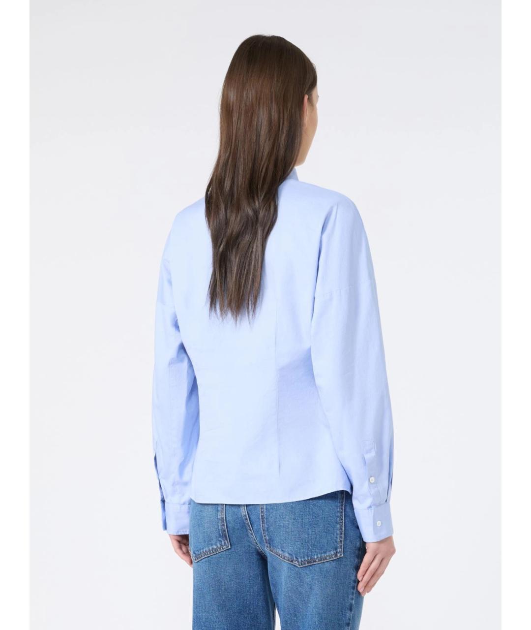 WEEKEND MAX MARA Синяя хлопковая рубашка, фото 4