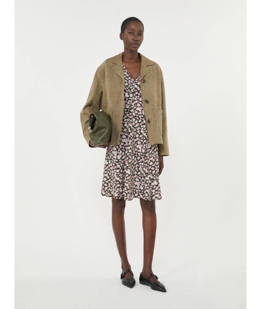 WEEKEND MAX MARA Розовое шелковое повседневное платье, фото 2