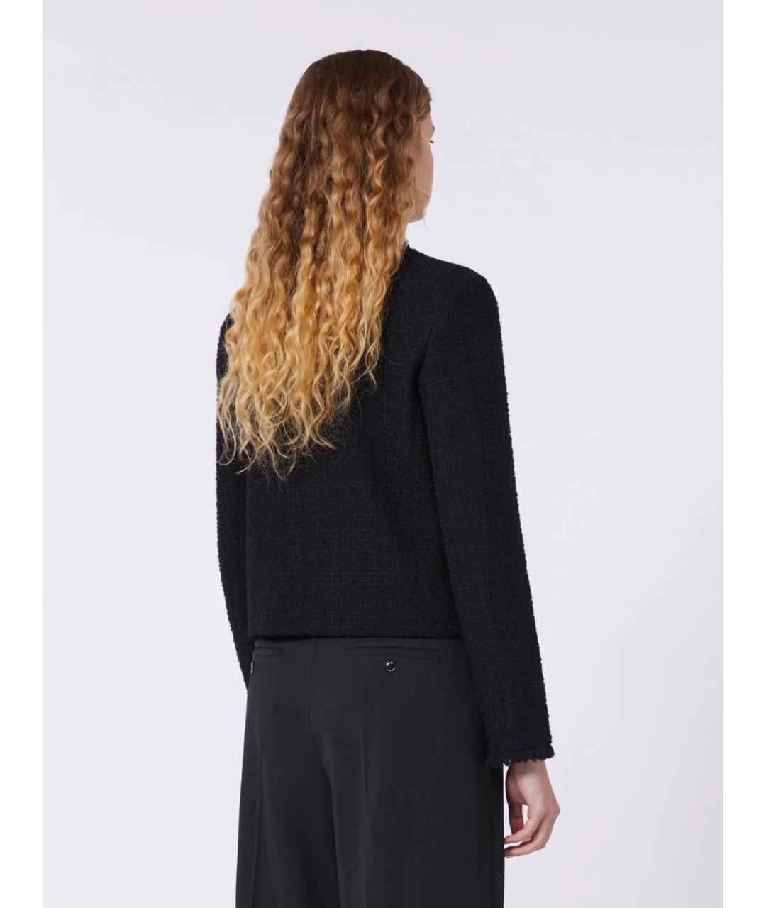 WEEKEND MAX MARA Черный шерстяной жакет/пиджак, фото 4