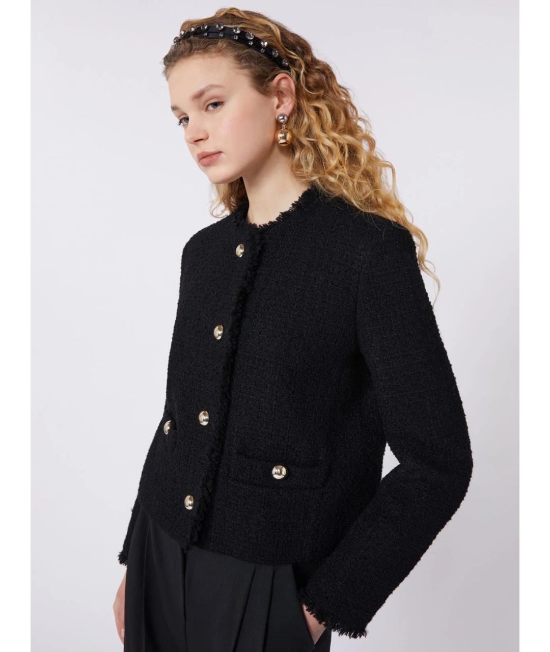 WEEKEND MAX MARA Черный шерстяной жакет/пиджак, фото 5