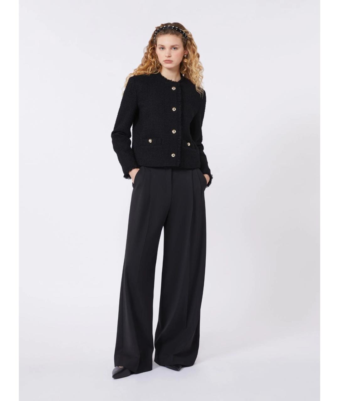 WEEKEND MAX MARA Черный шерстяной жакет/пиджак, фото 2