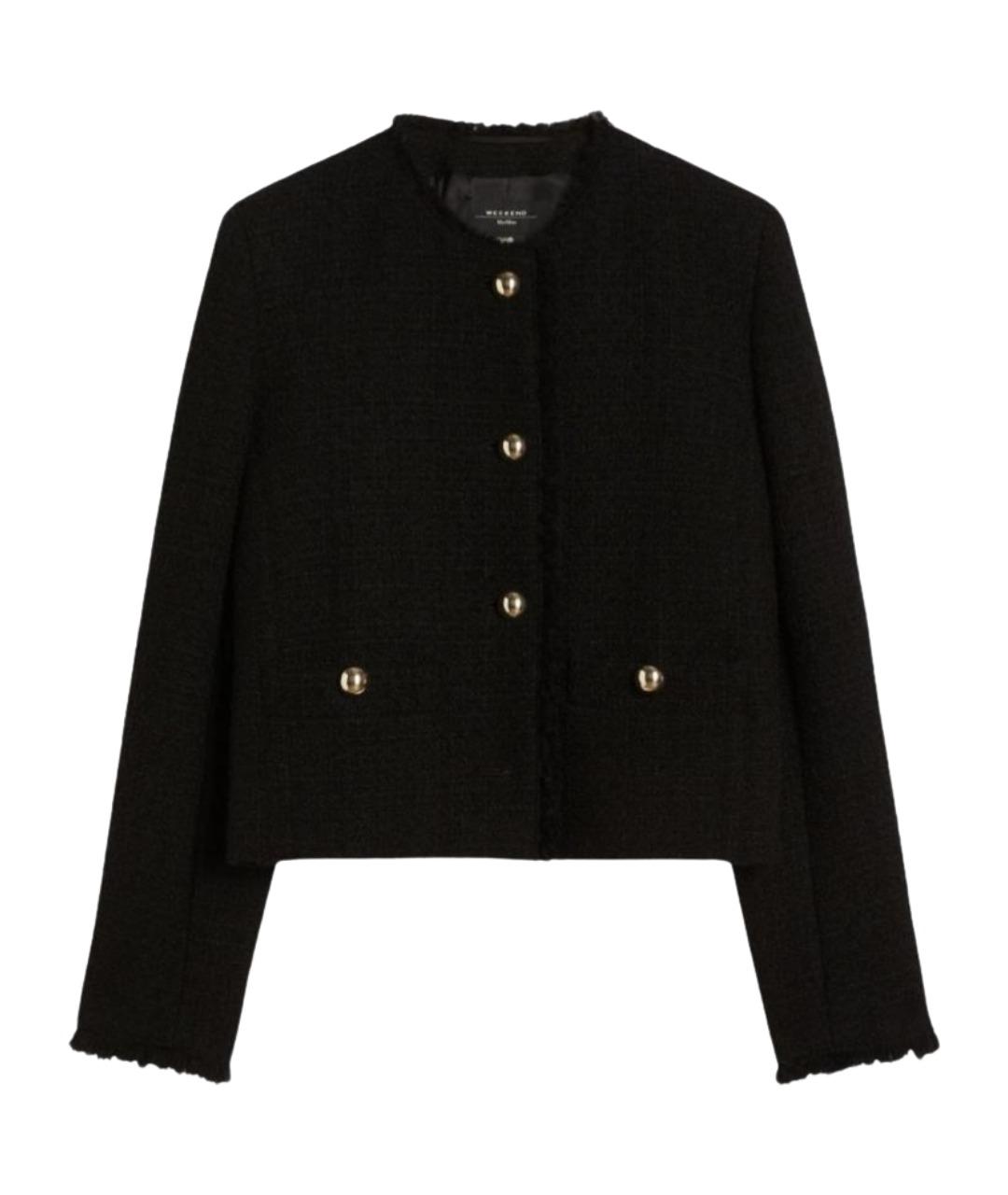 WEEKEND MAX MARA Черный шерстяной жакет/пиджак, фото 1