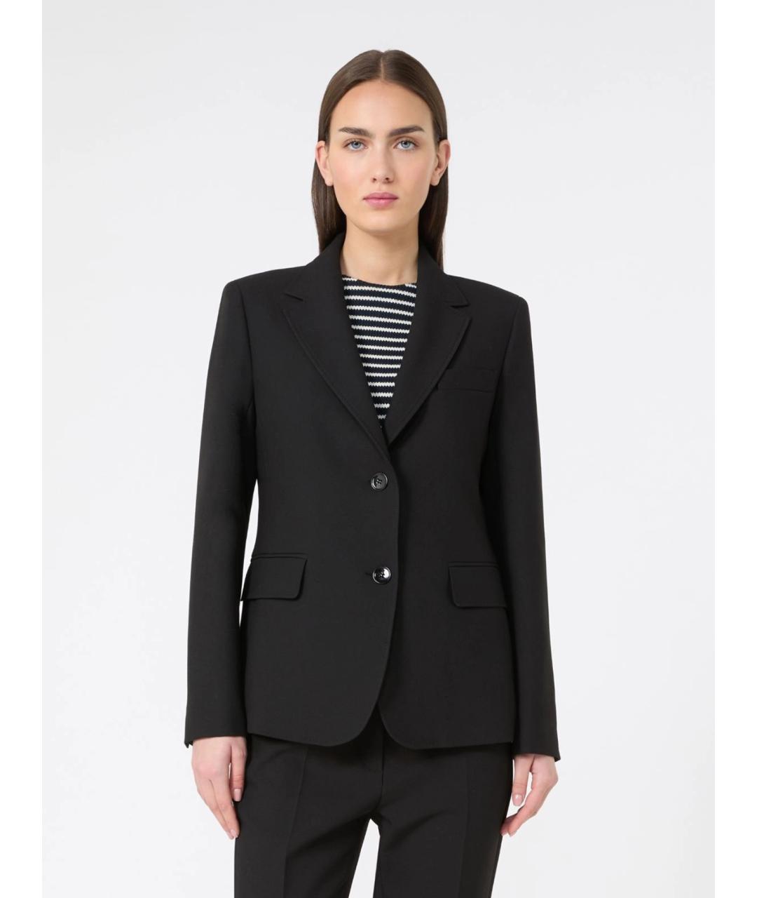 WEEKEND MAX MARA Черный вискозный жакет/пиджак, фото 3