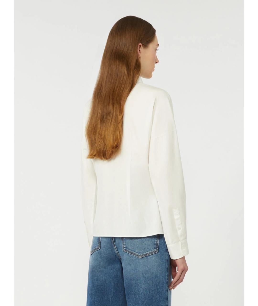 WEEKEND MAX MARA Белая хлопковая рубашка, фото 4