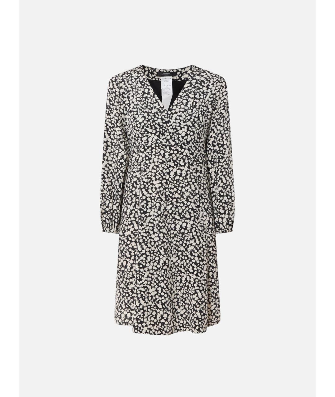 WEEKEND MAX MARA Черное шелковое повседневное платье, фото 7