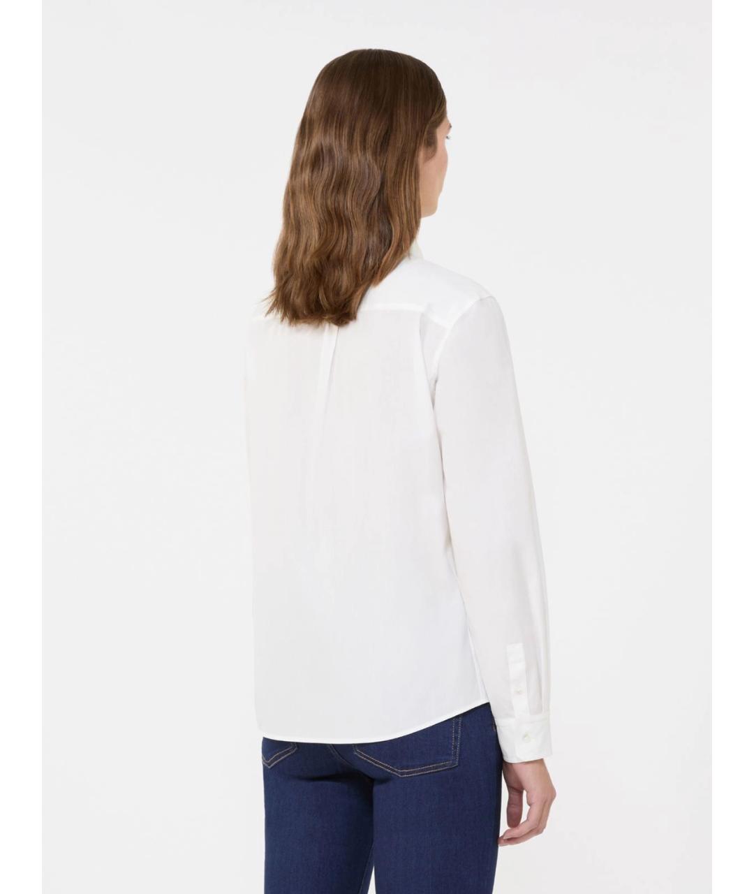 WEEKEND MAX MARA Белая хлопковая рубашка, фото 4