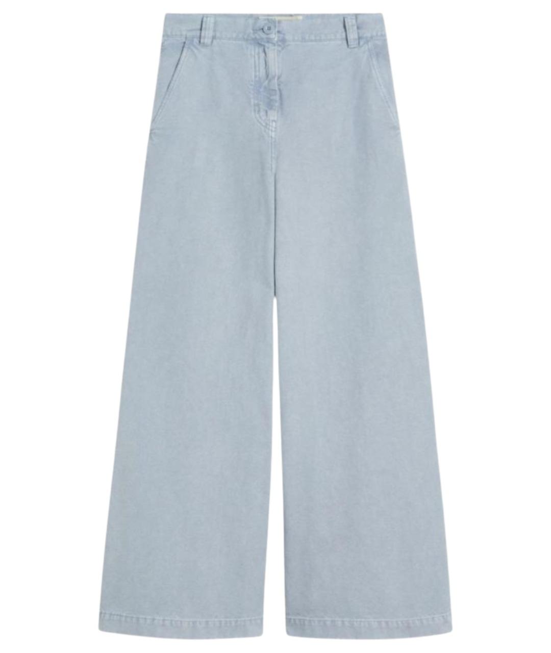 WEEKEND MAX MARA Голубые хлопковые прямые джинсы, фото 1