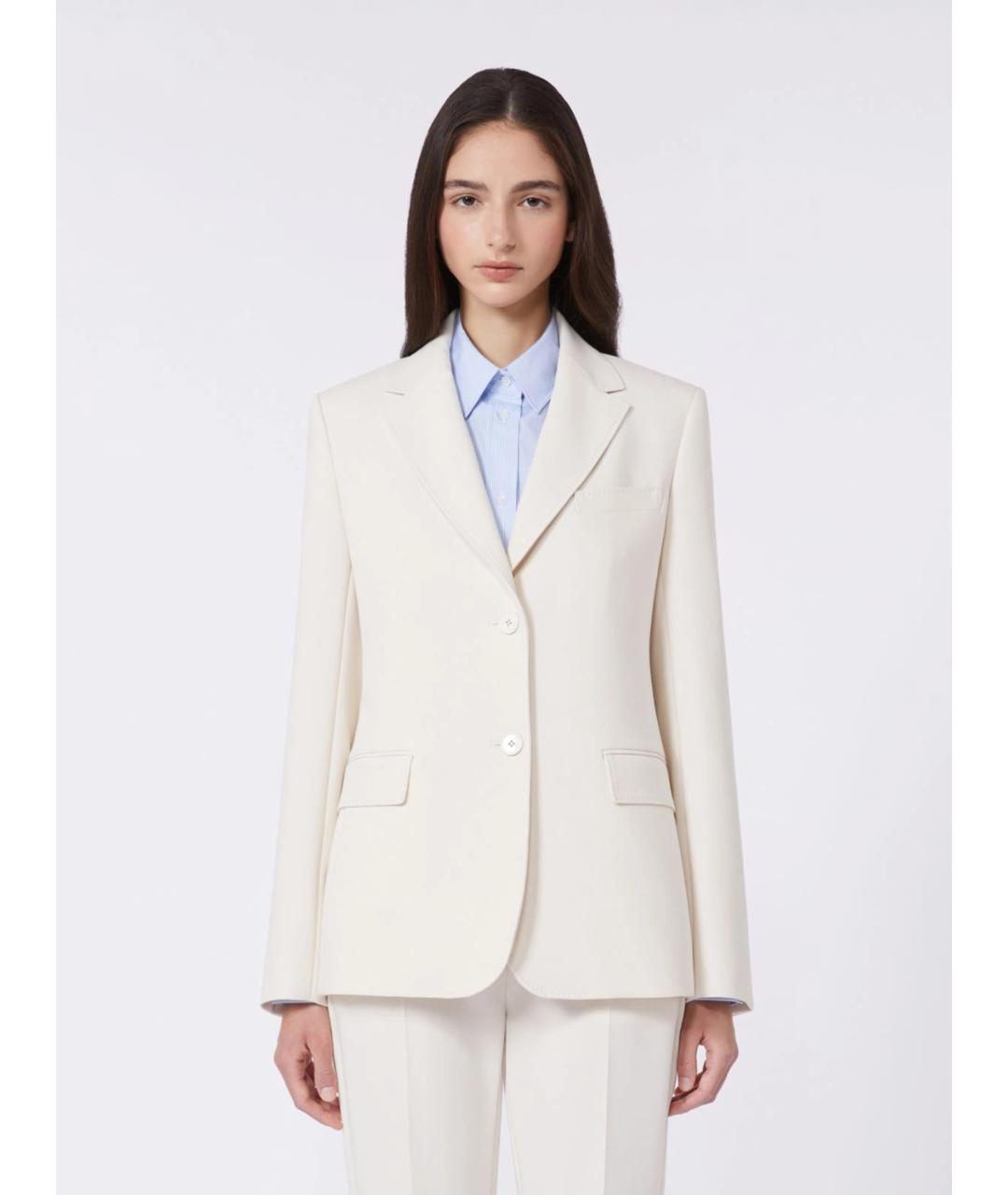 WEEKEND MAX MARA Бежевый полиэстеровый жакет/пиджак, фото 3