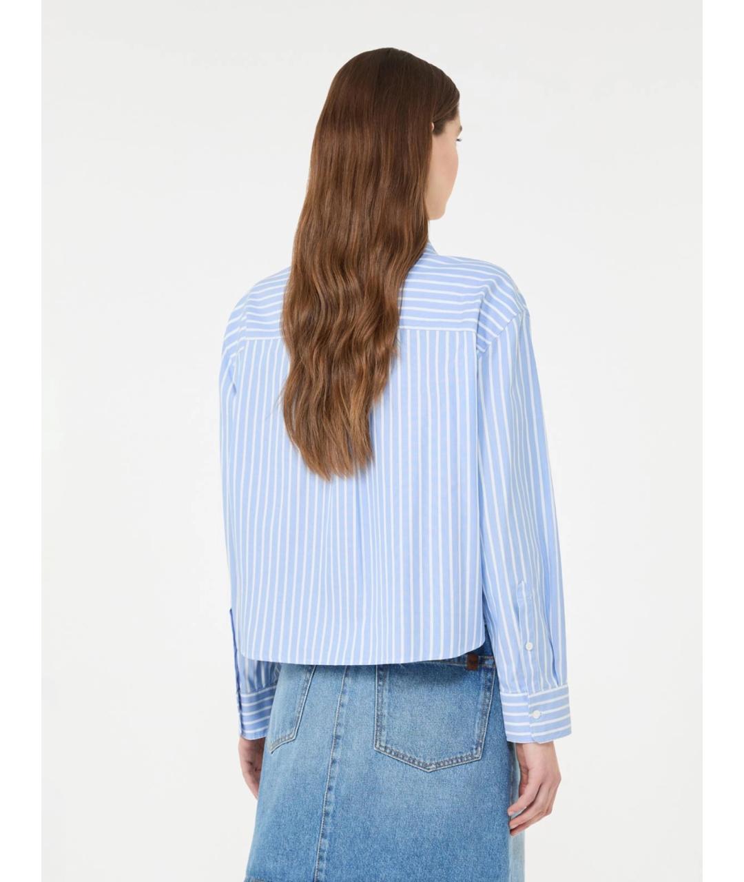 WEEKEND MAX MARA Голубая хлопковая рубашка, фото 4