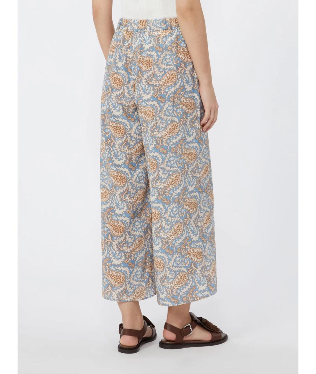 WEEKEND MAX MARA Мульти шелковые брюки широкие, фото 5