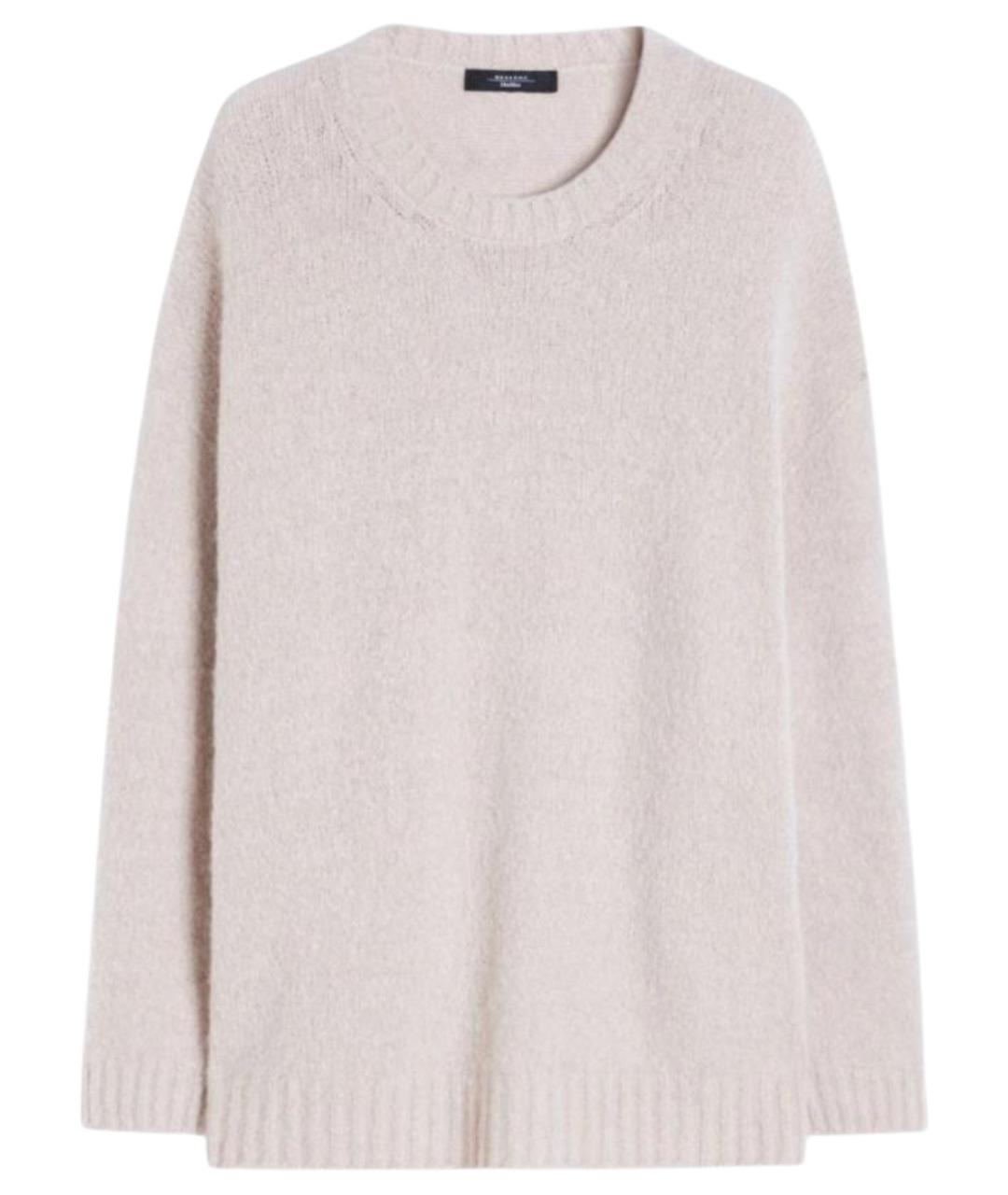 WEEKEND MAX MARA Бежевый шерстяной джемпер / свитер, фото 1