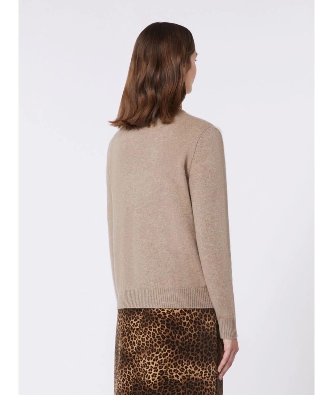 WEEKEND MAX MARA Коричневый кашемировый джемпер / свитер, фото 4