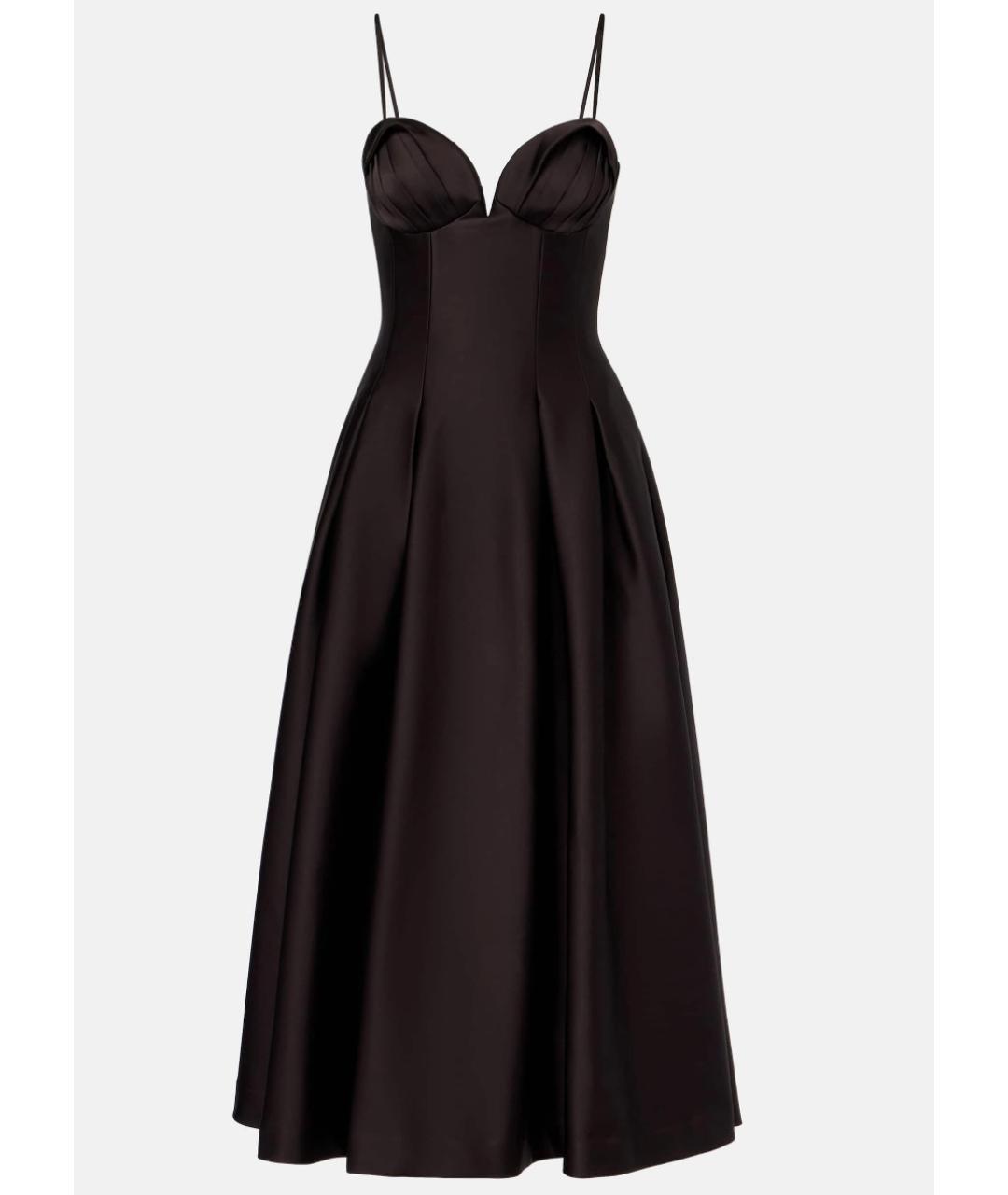 REBECCA VALLANCE Коричневое полиэстеровое коктейльное платье, фото 6