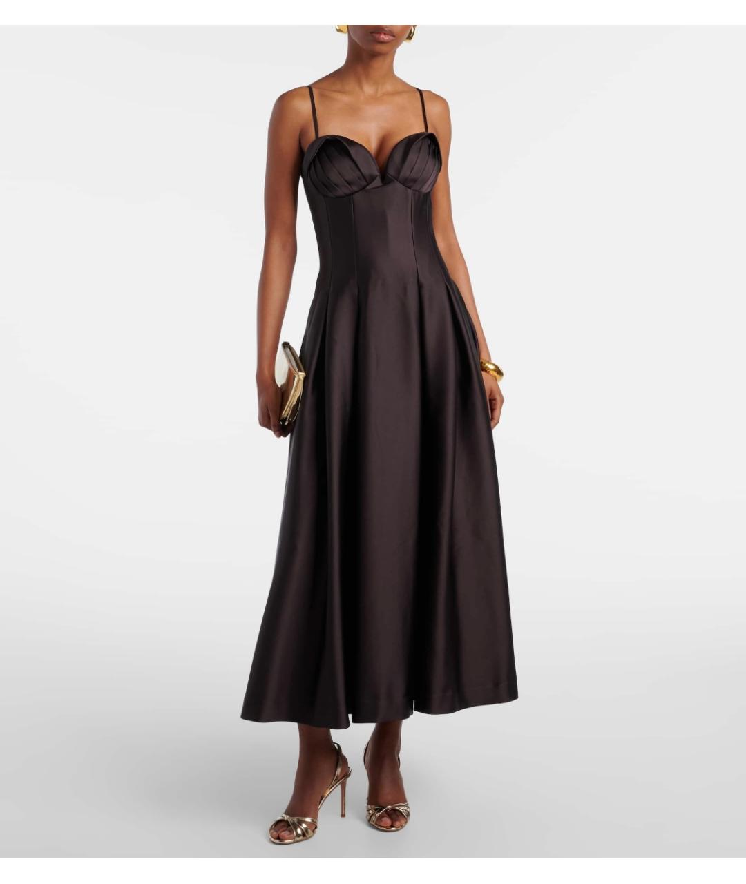 REBECCA VALLANCE Коричневое полиэстеровое коктейльное платье, фото 2