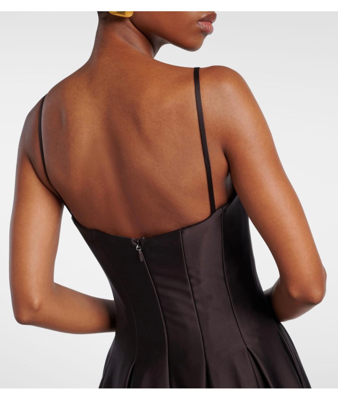 REBECCA VALLANCE Коричневое полиэстеровое коктейльное платье, фото 5