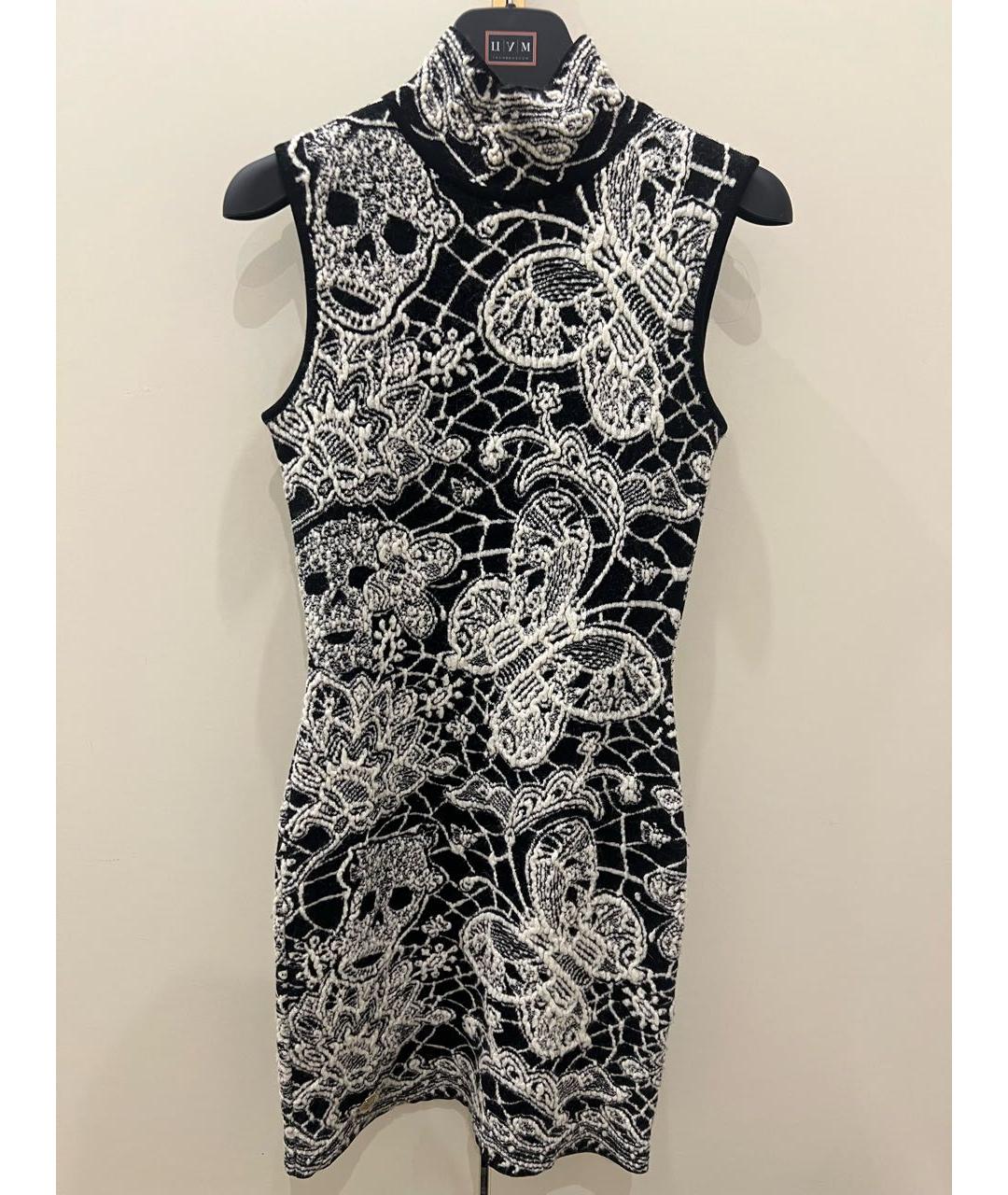 PHILIPP PLEIN Черное шерстяное повседневное платье, фото 5