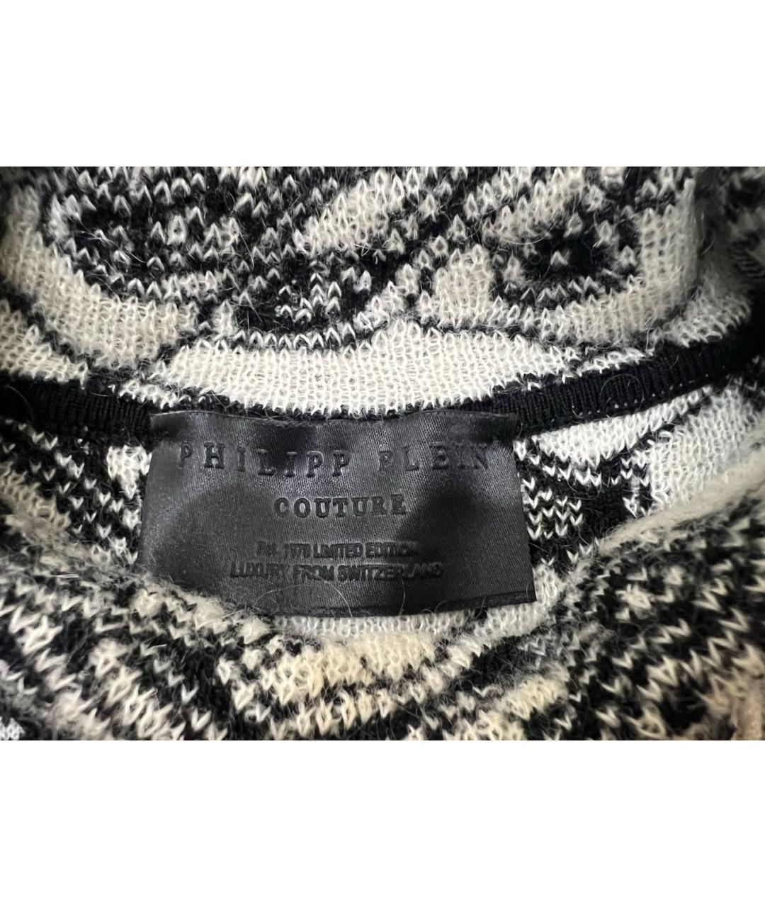 PHILIPP PLEIN Черное шерстяное повседневное платье, фото 3