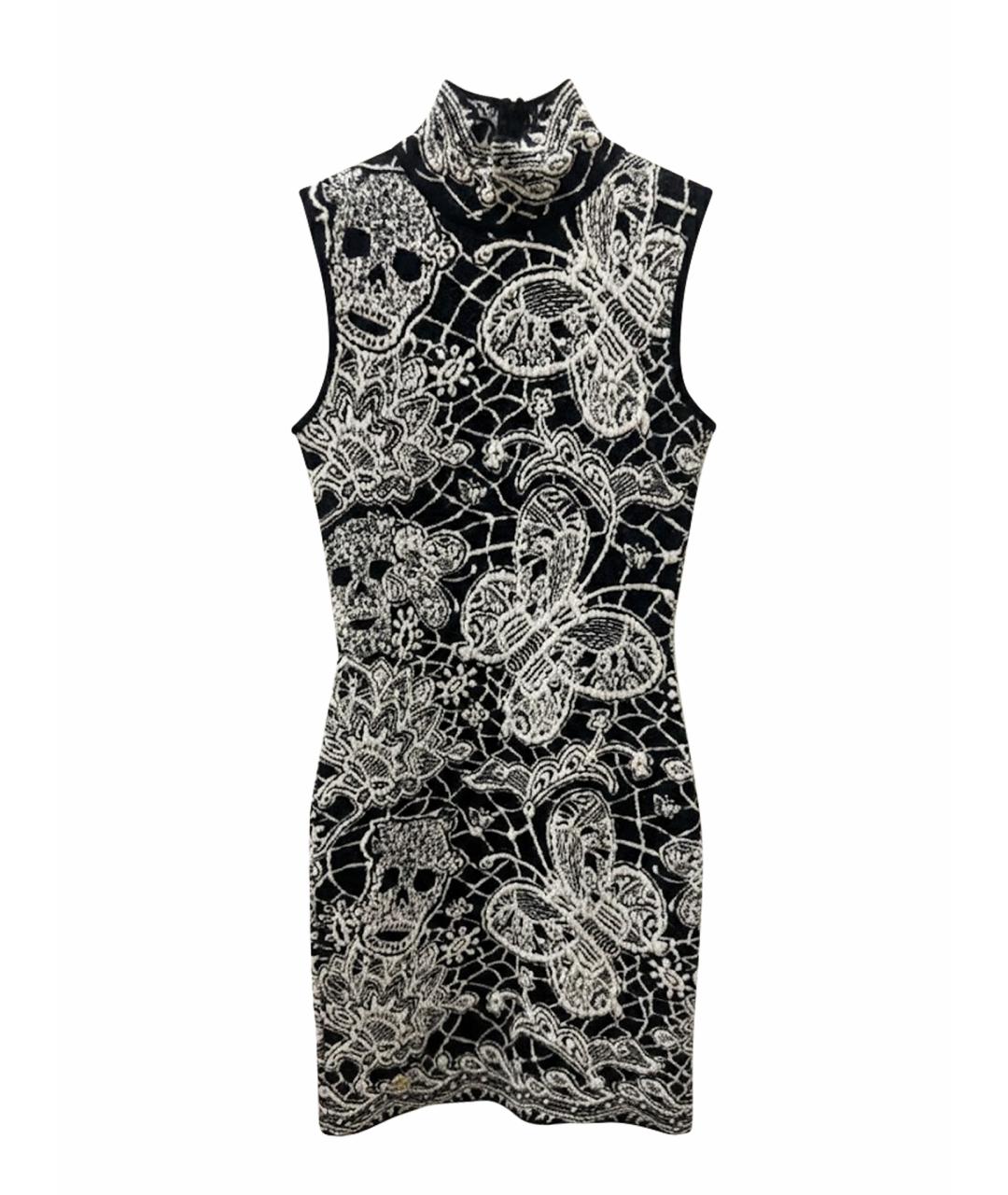 PHILIPP PLEIN Черное шерстяное повседневное платье, фото 1