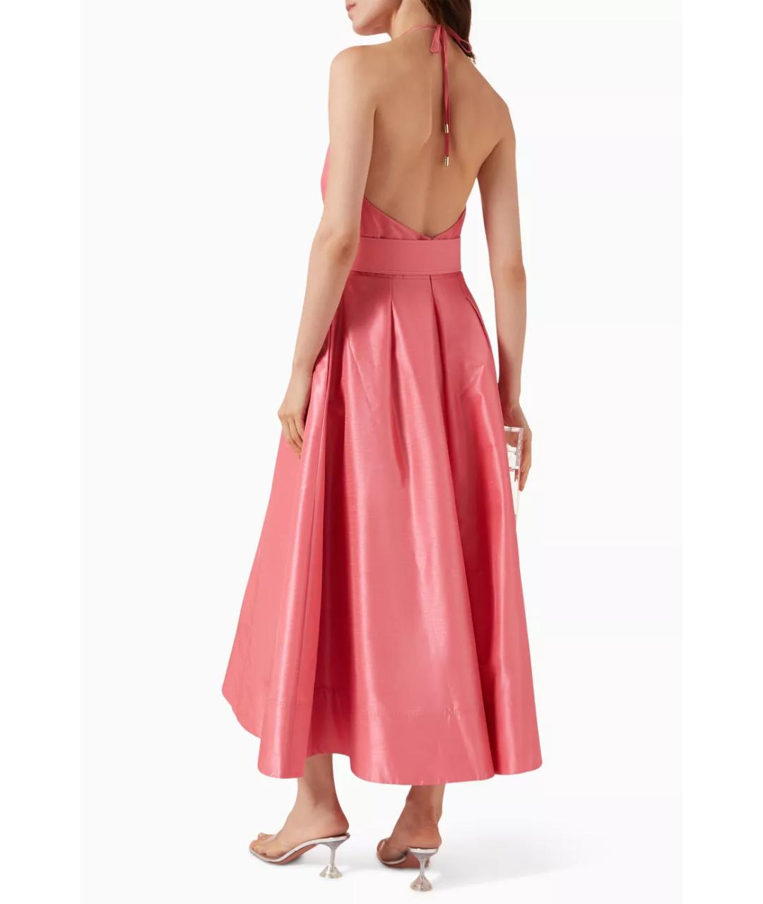 REBECCA VALLANCE Розовое полиэстеровое коктейльное платье, фото 6