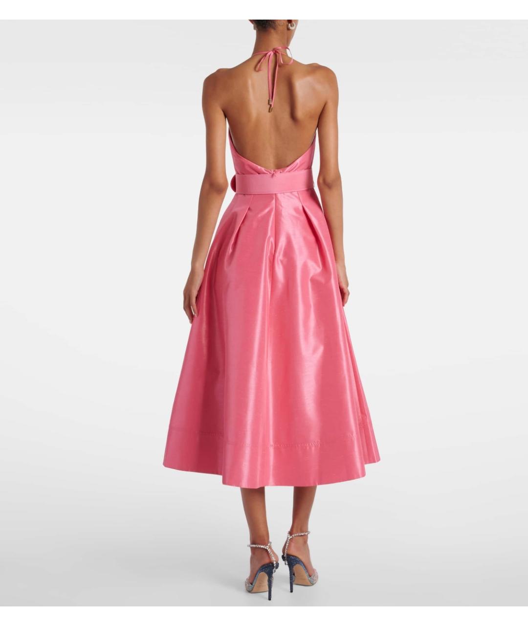 REBECCA VALLANCE Розовое полиэстеровое коктейльное платье, фото 3
