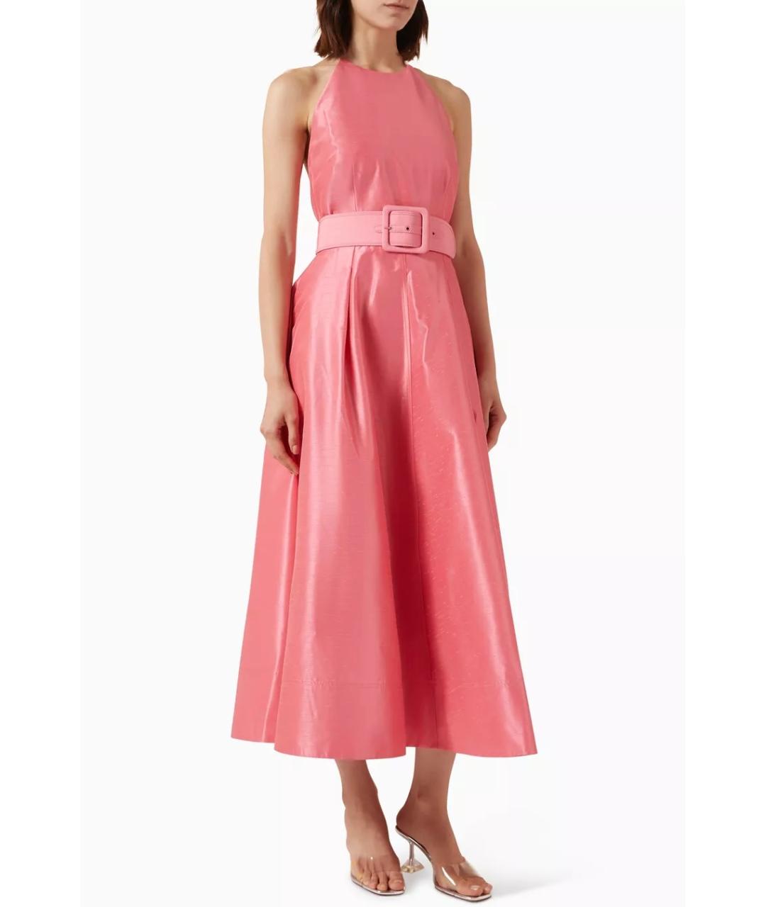 REBECCA VALLANCE Розовое полиэстеровое коктейльное платье, фото 5