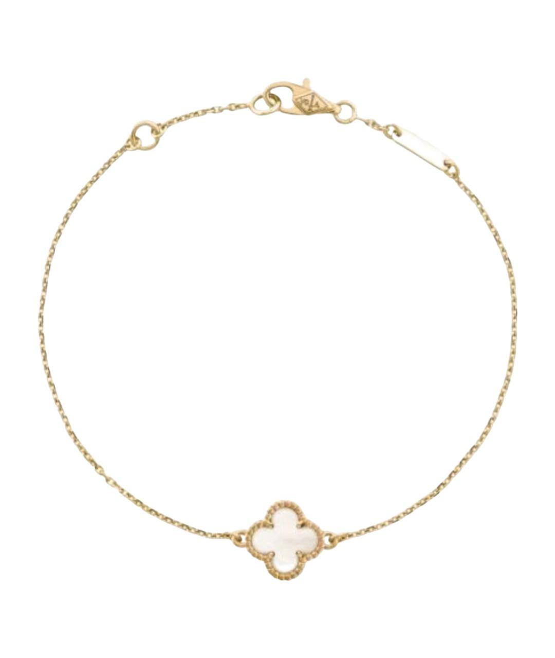VAN CLEEF & ARPELS Белый браслет из желтого золота, фото 1